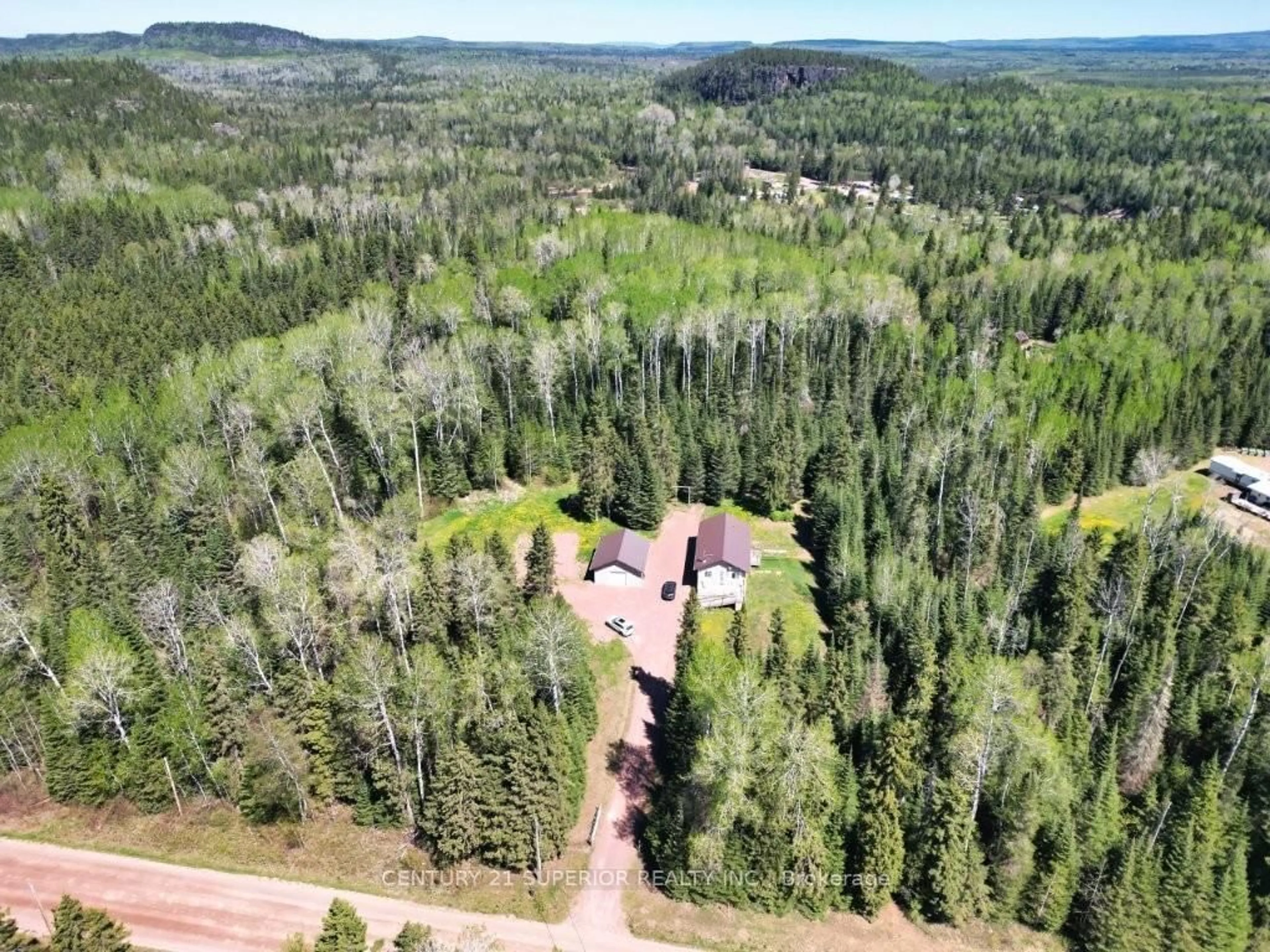 A pic from outside/outdoor area/front of a property/back of a property/a pic from drone, forest/trees view for 112 Fish Hatchery Road, Dorion Ontario P0T 1K0