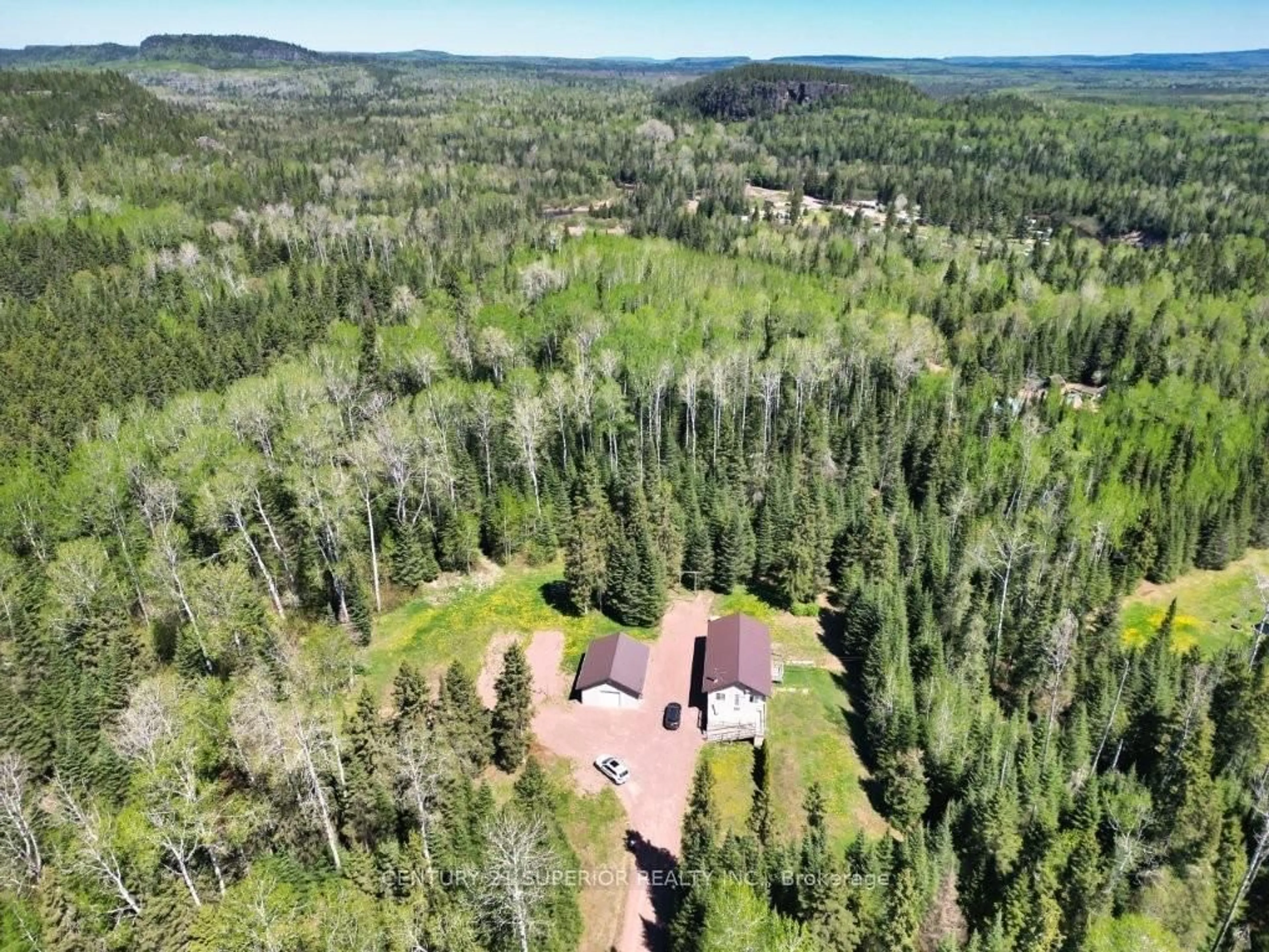 A pic from outside/outdoor area/front of a property/back of a property/a pic from drone, forest/trees view for 112 Fish Hatchery Road, Dorion Ontario P0T 1K0