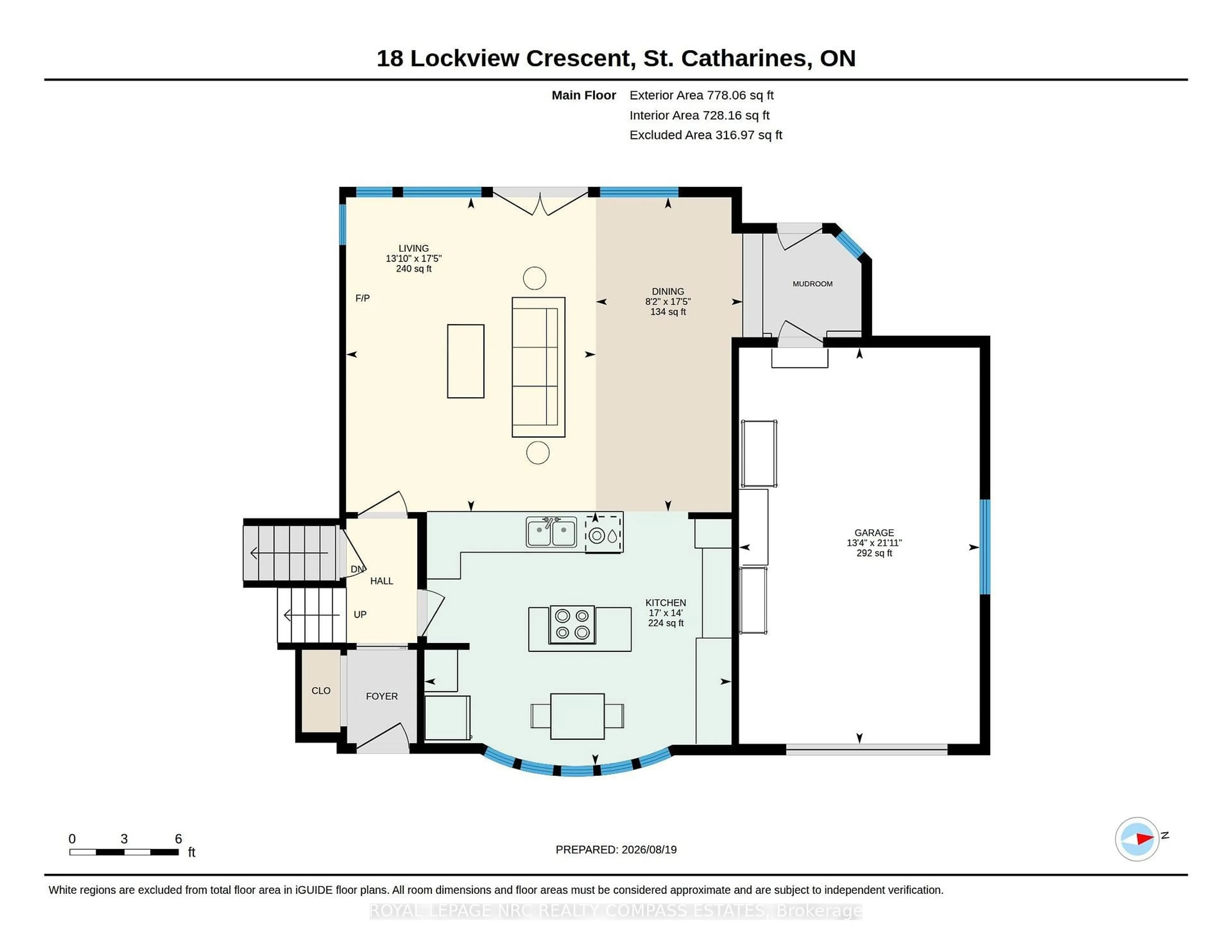 Floor plan for 18 Lockview Cres, St. Catharines Ontario L2M 2T3