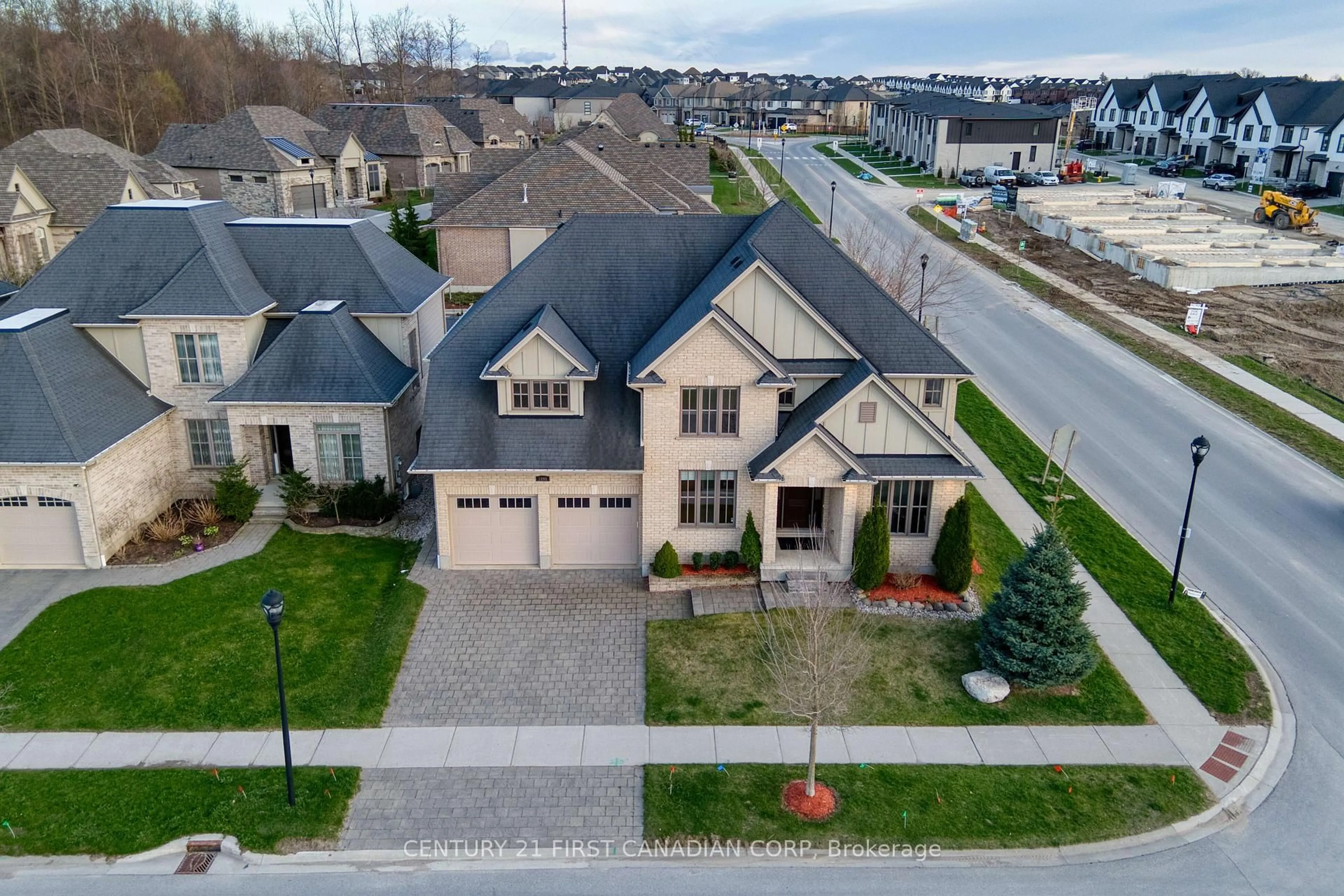 A pic from outside/outdoor area/front of a property/back of a property/a pic from drone, street for 1895 Sumac Way, London South Ontario N6K 0E9