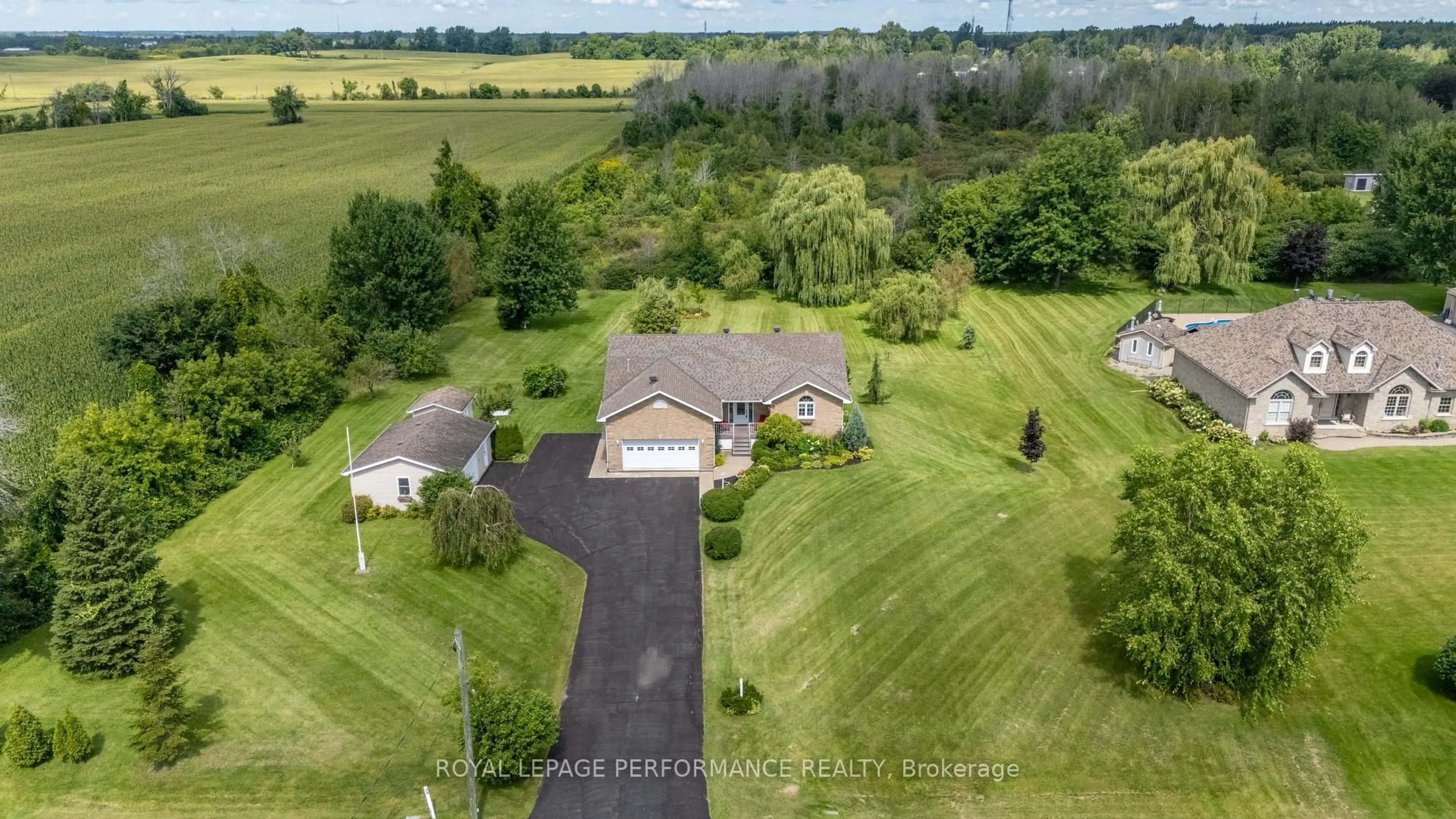 A pic from outside/outdoor area/front of a property/back of a property/a pic from drone, water/lake/river/ocean view for 18245 Tyotown Rd, South Glengarry Ontario K6H 7S7