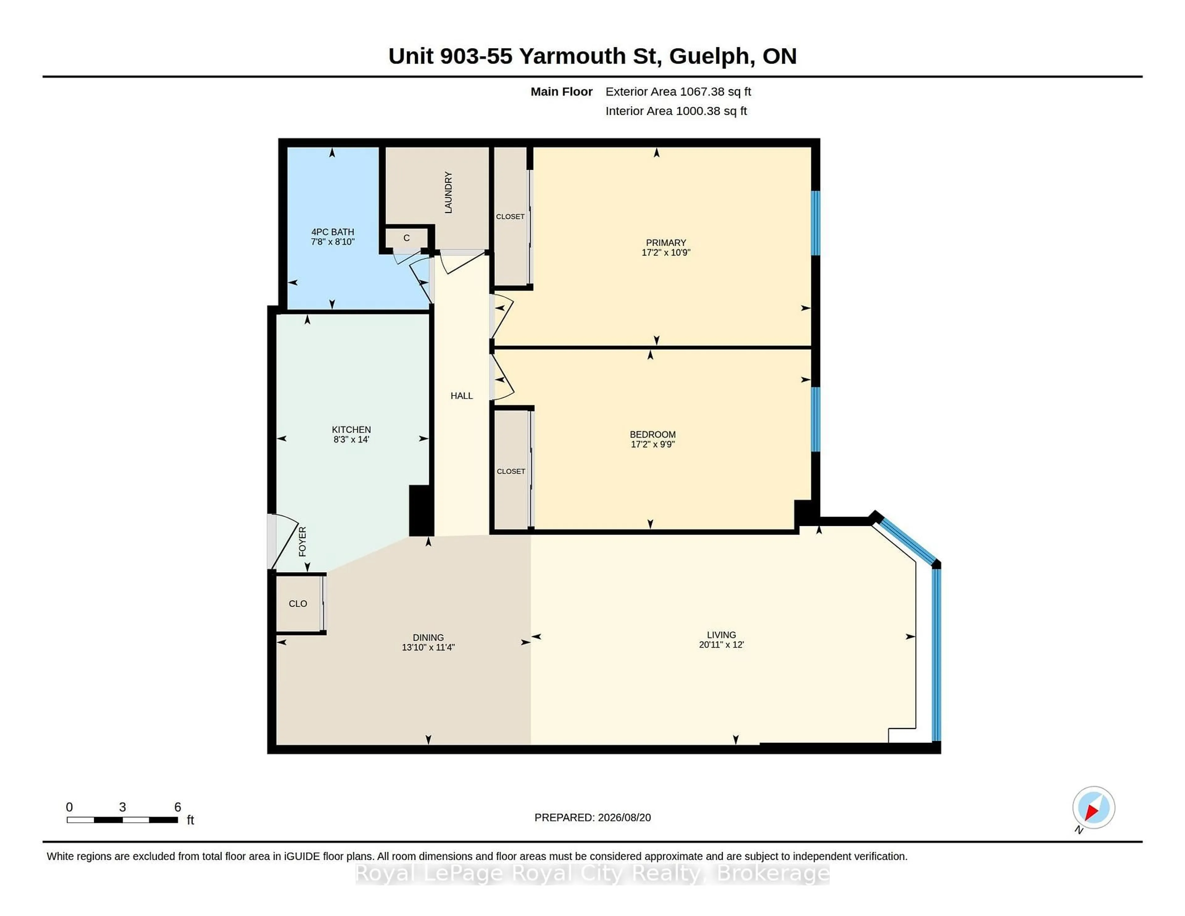 Floor plan for 55 Yarmouth St #903, Guelph Ontario N1H 7R4