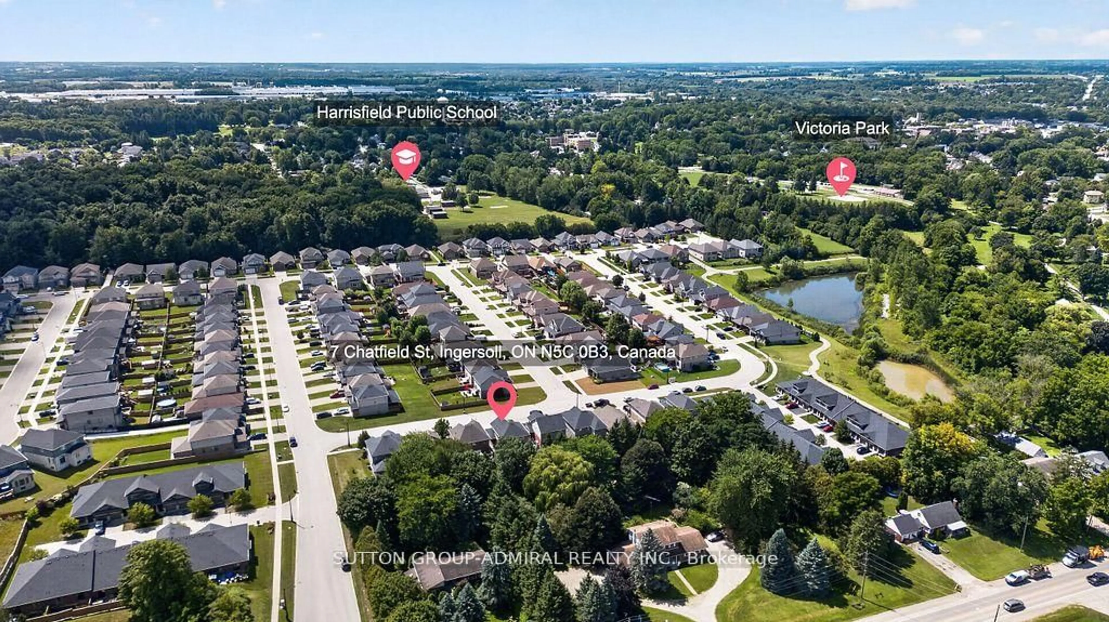 A pic from outside/outdoor area/front of a property/back of a property/a pic from drone, street for 7 Chatfield St, Ingersoll Ontario N5C 0B3