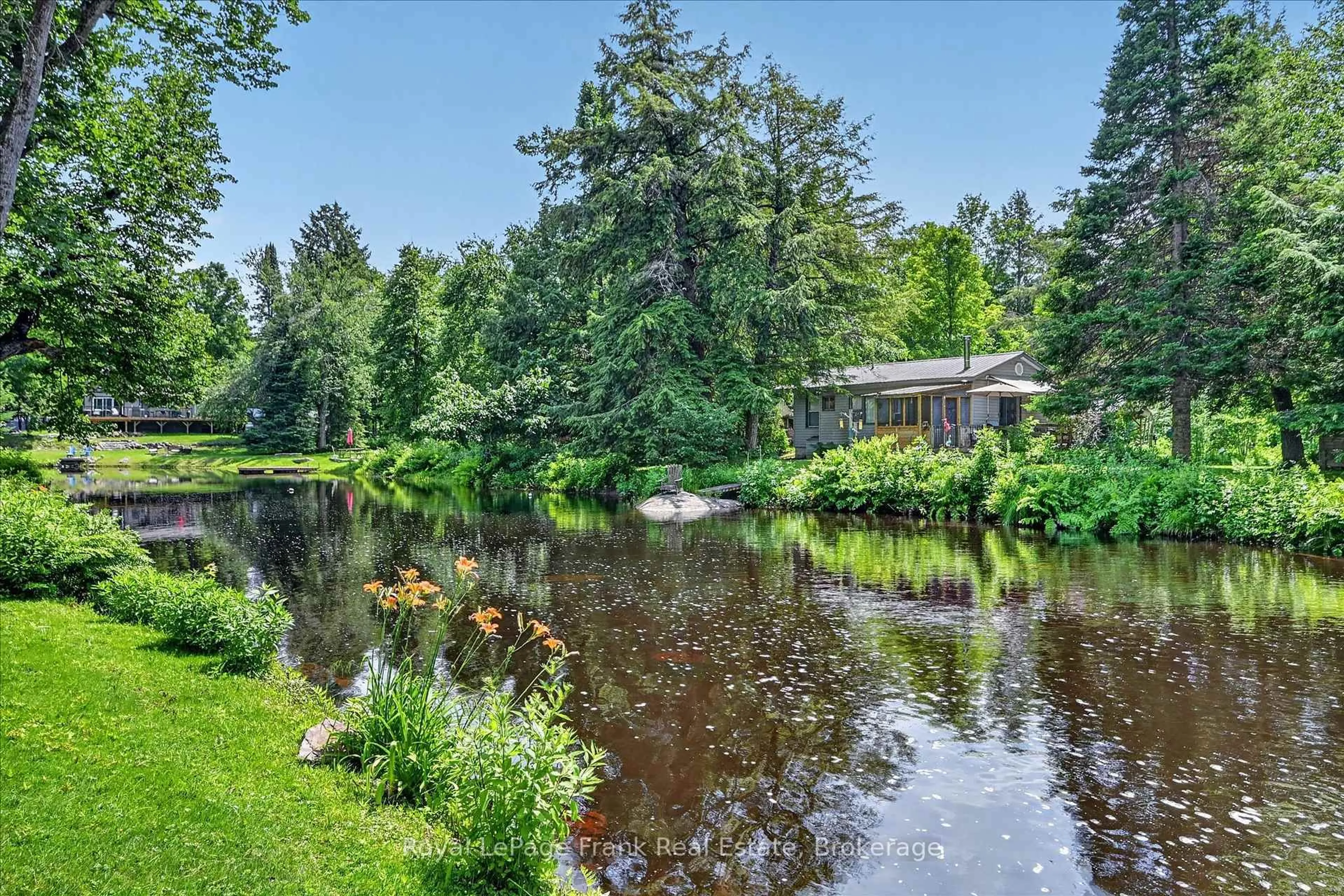 A pic from outside/outdoor area/front of a property/back of a property/a pic from drone, water/lake/river/ocean view for 280 Edwina Dr, Trent Lakes Ontario K0M 1A0