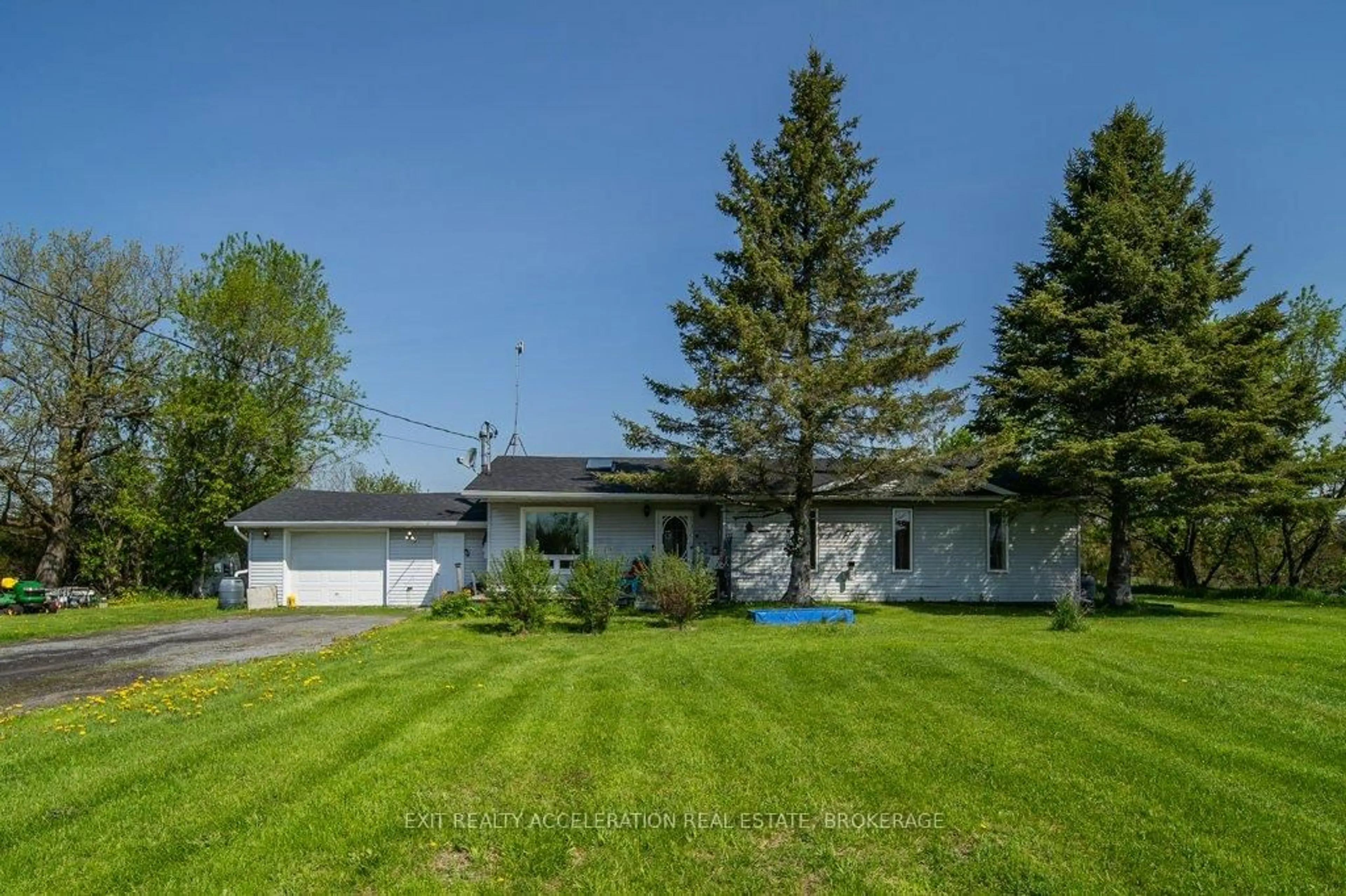 A pic from outside/outdoor area/front of a property/back of a property/a pic from drone, street for 1273 Centreville Rd, Stone Mills Ontario K0K 1N0