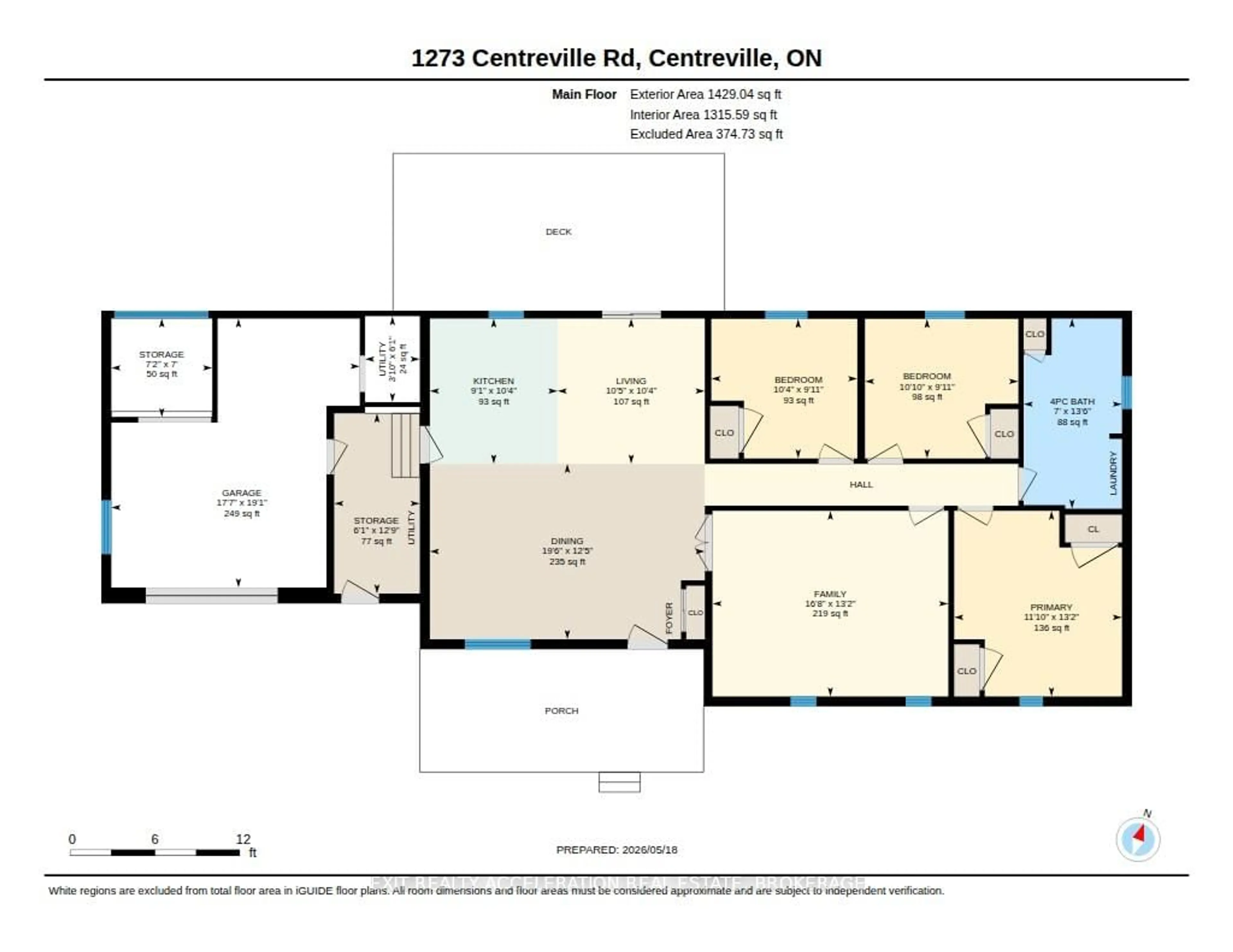 Floor plan for 1273 Centreville Rd, Stone Mills Ontario K0K 1N0