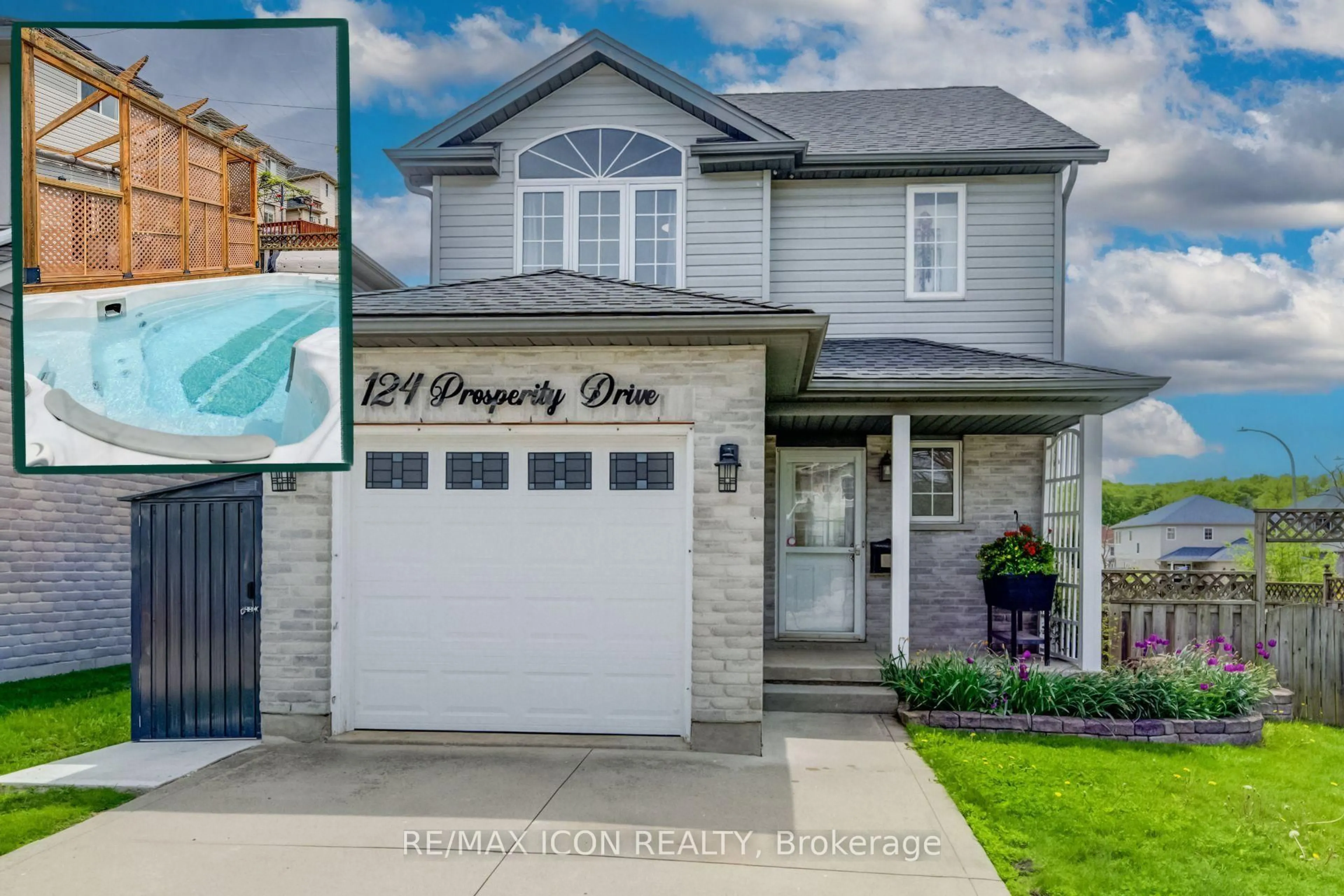 Home with brick exterior material, street for 124 Prosperity Dr, Kitchener Ontario N2E 4E8