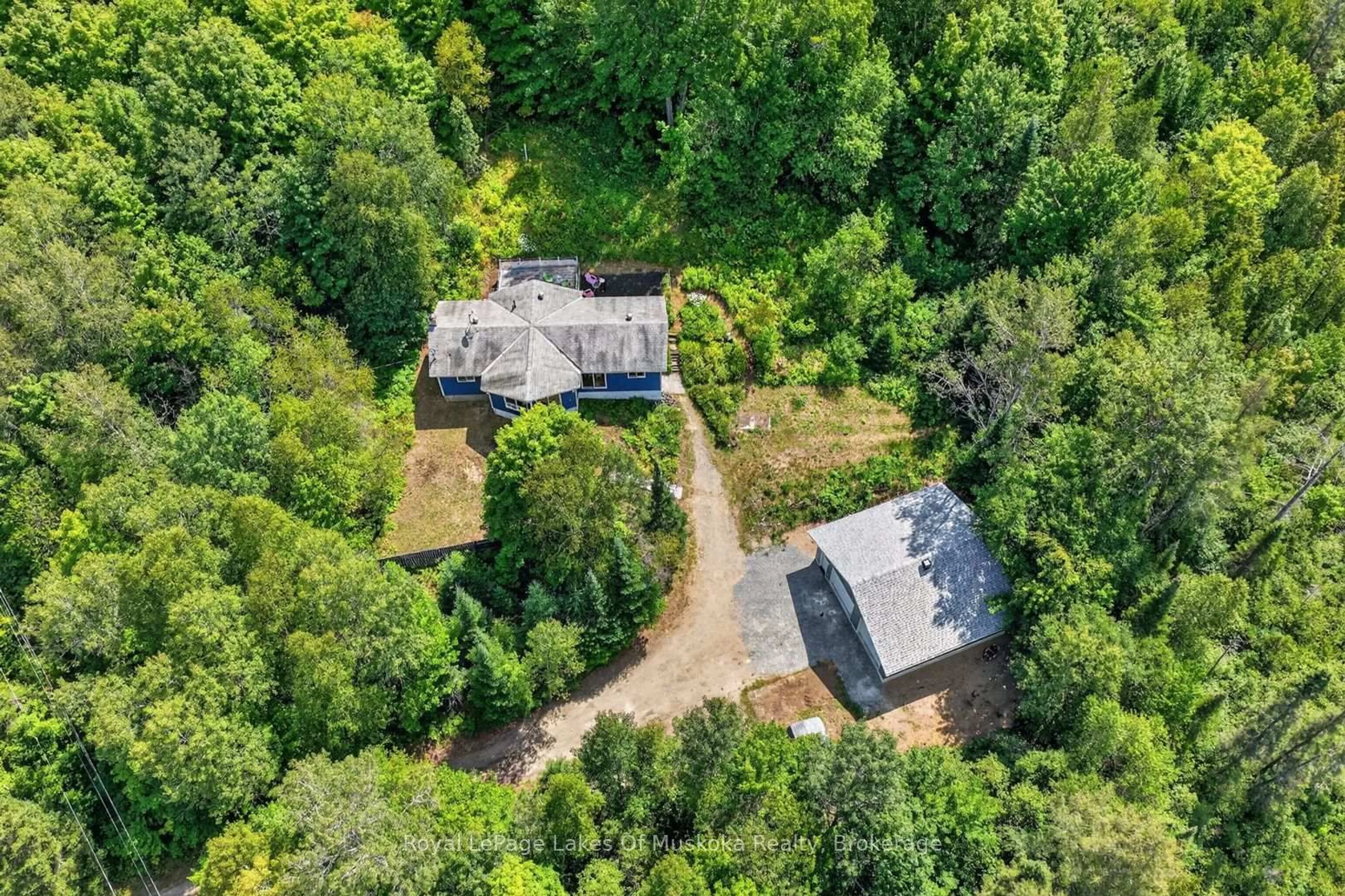 A pic from outside/outdoor area/front of a property/back of a property/a pic from drone, unknown for 695 Bay Lake Rd, Perry Ontario P0A 1J0