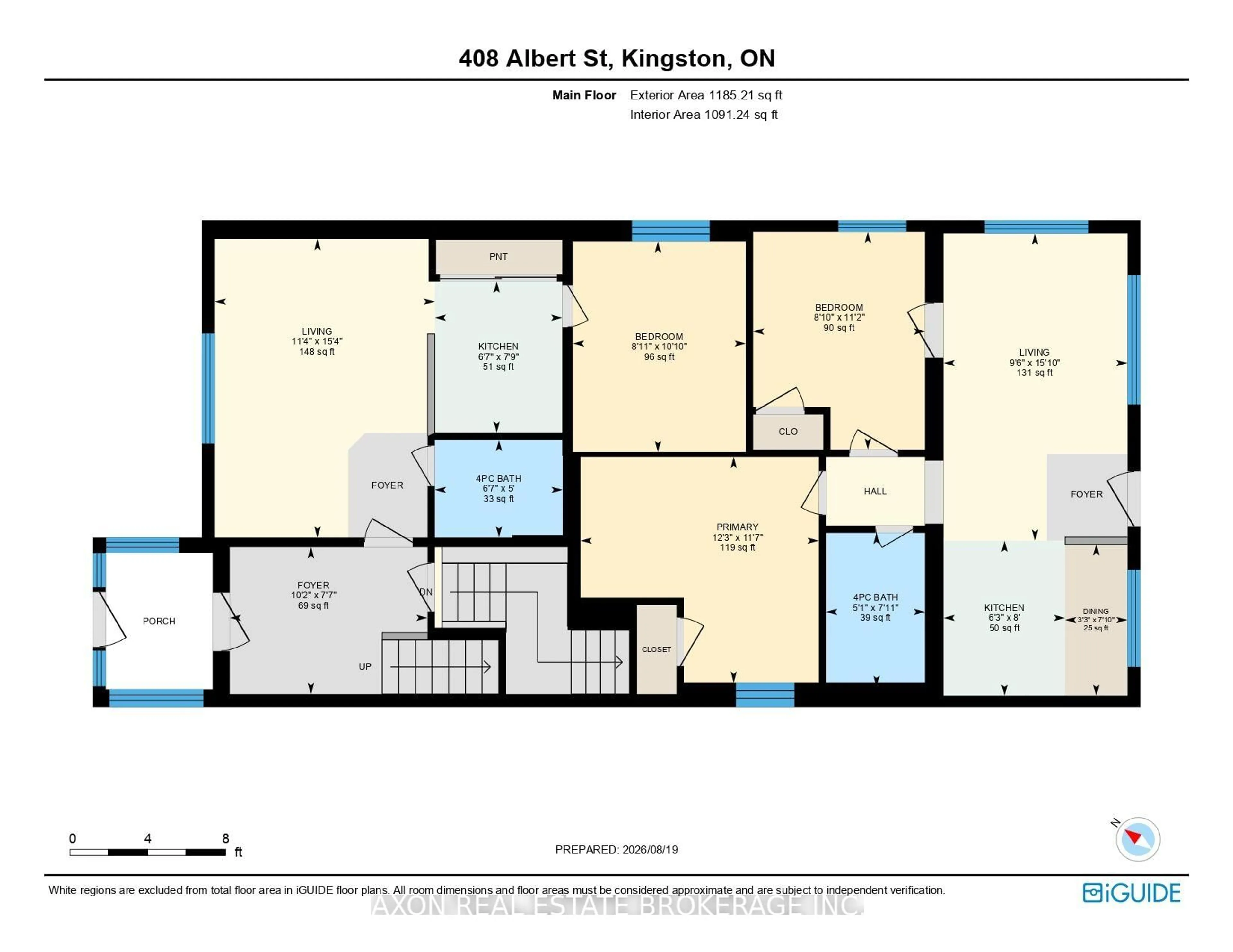 Floor plan for 408 Albert St, Kingston Ontario K7L 3W3