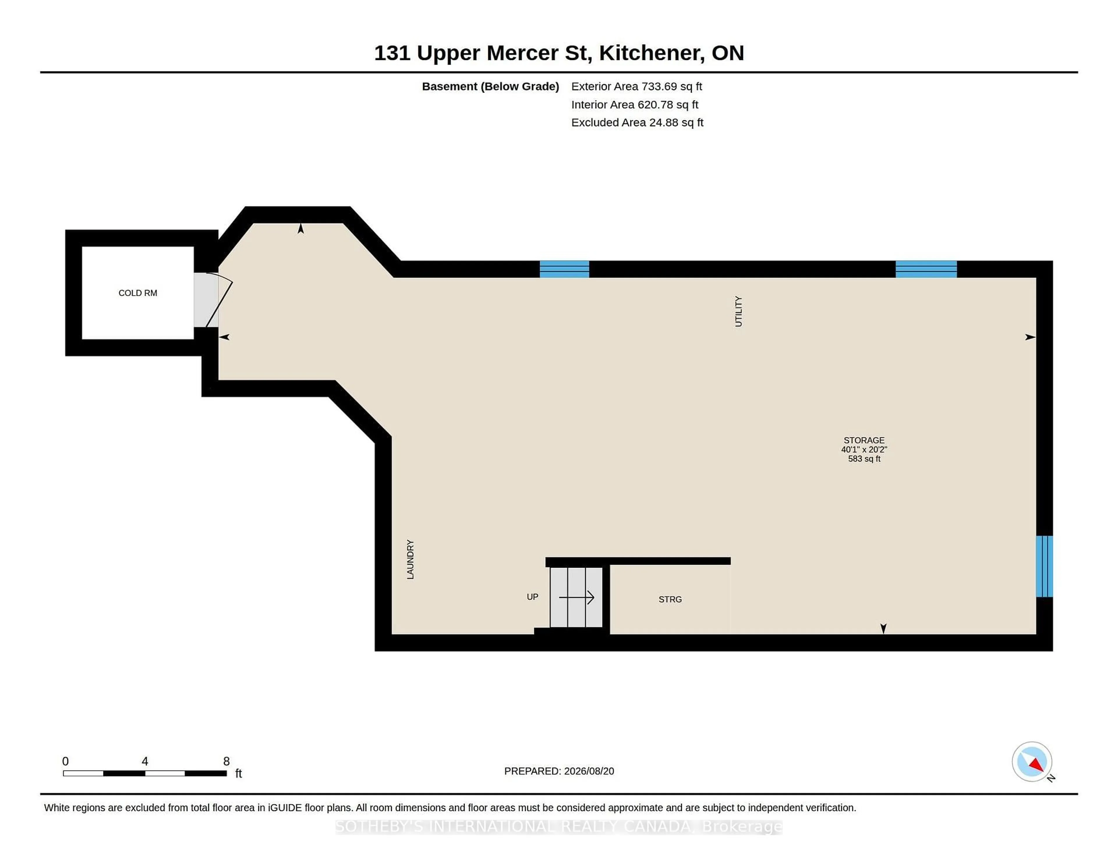 Floor plan for 131 Upper Mercer St, Kitchener Ontario N2A 4N2