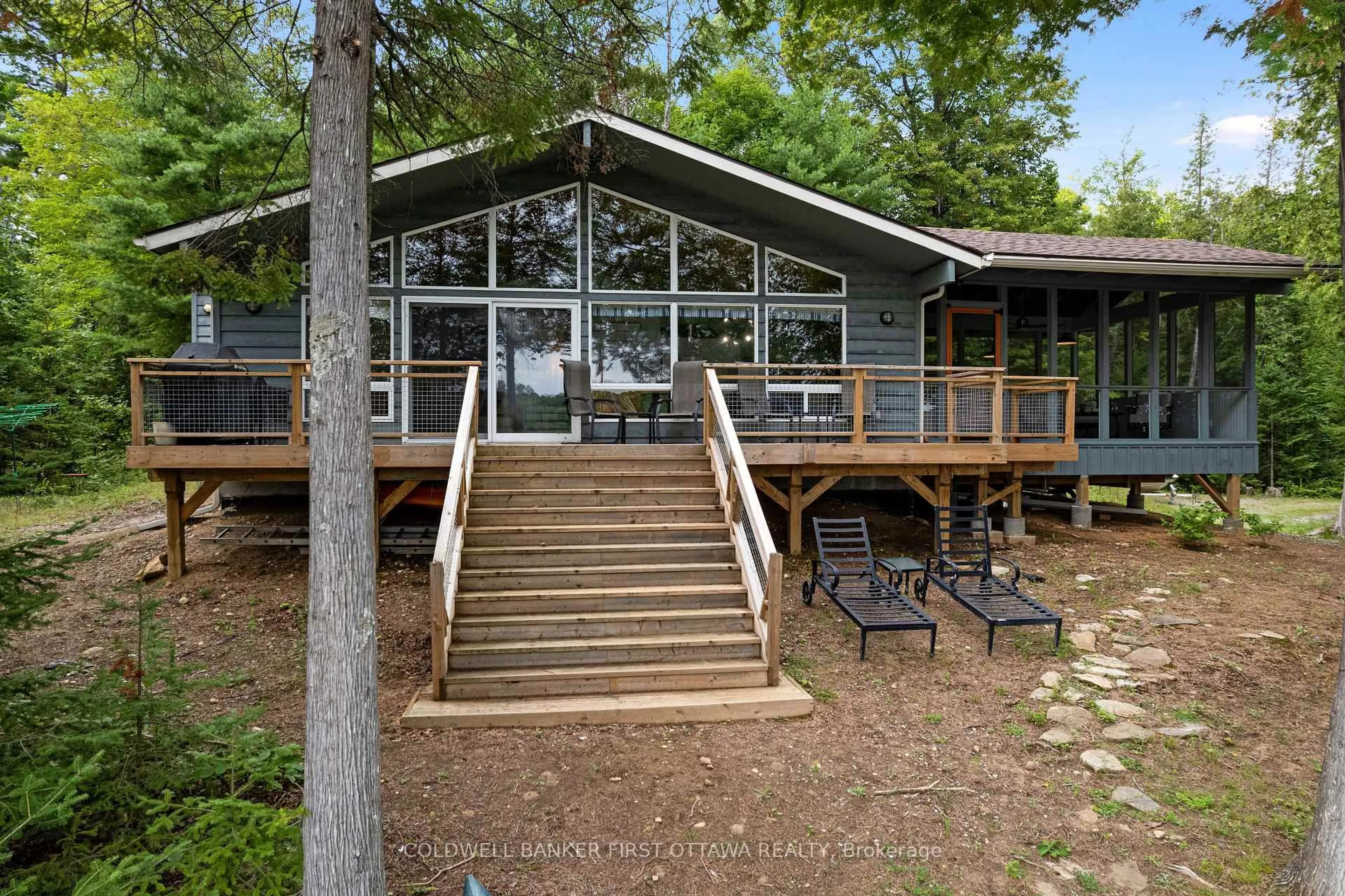 Patio, water/lake/river/ocean view for 1271 Parsons Lane, Ompah Ontario K0H 2J0