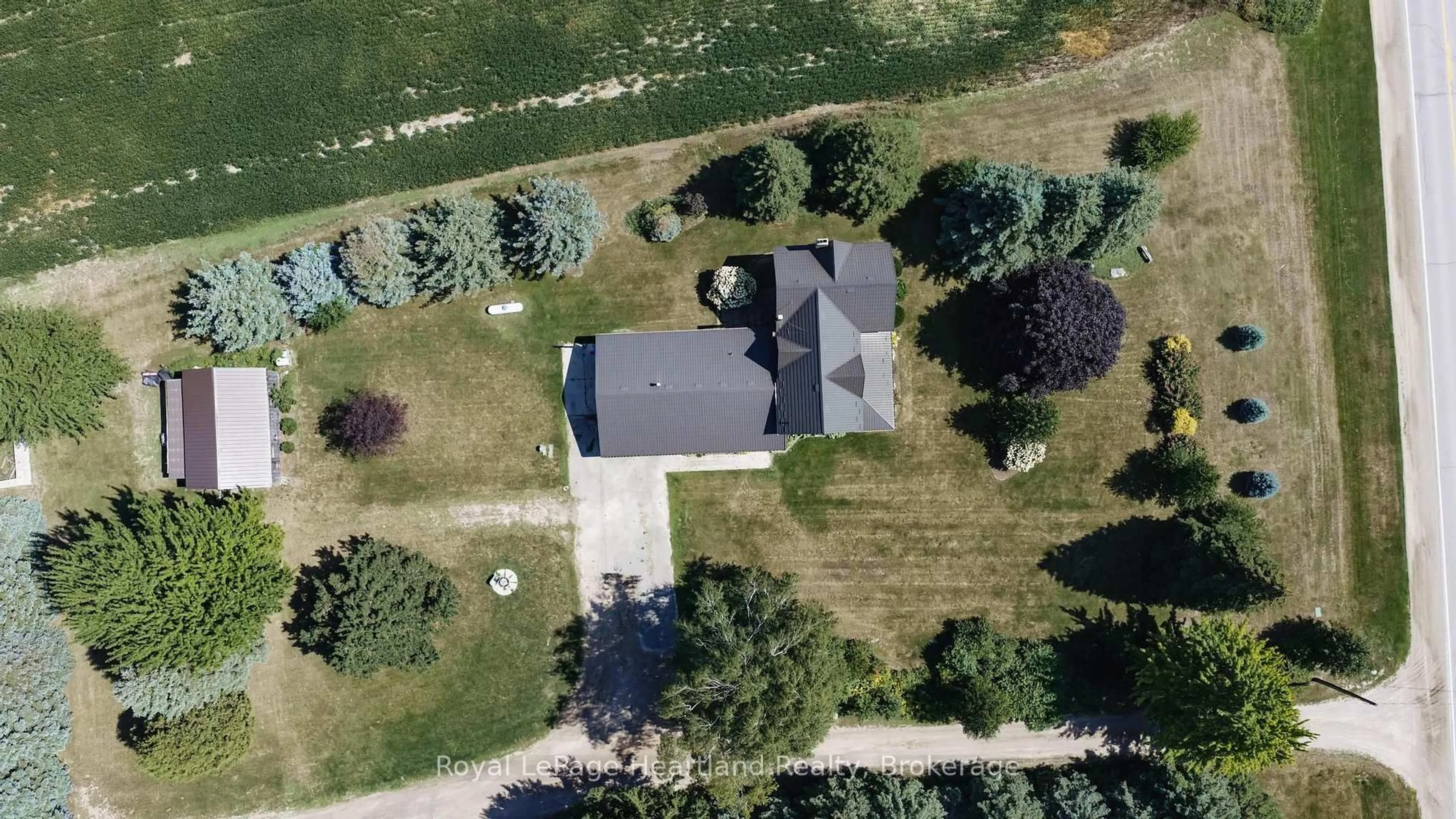 A pic from outside/outdoor area/front of a property/back of a property/a pic from drone, street for 38904 Londesboro Rd, Central Huron Ontario N7A 3Y1