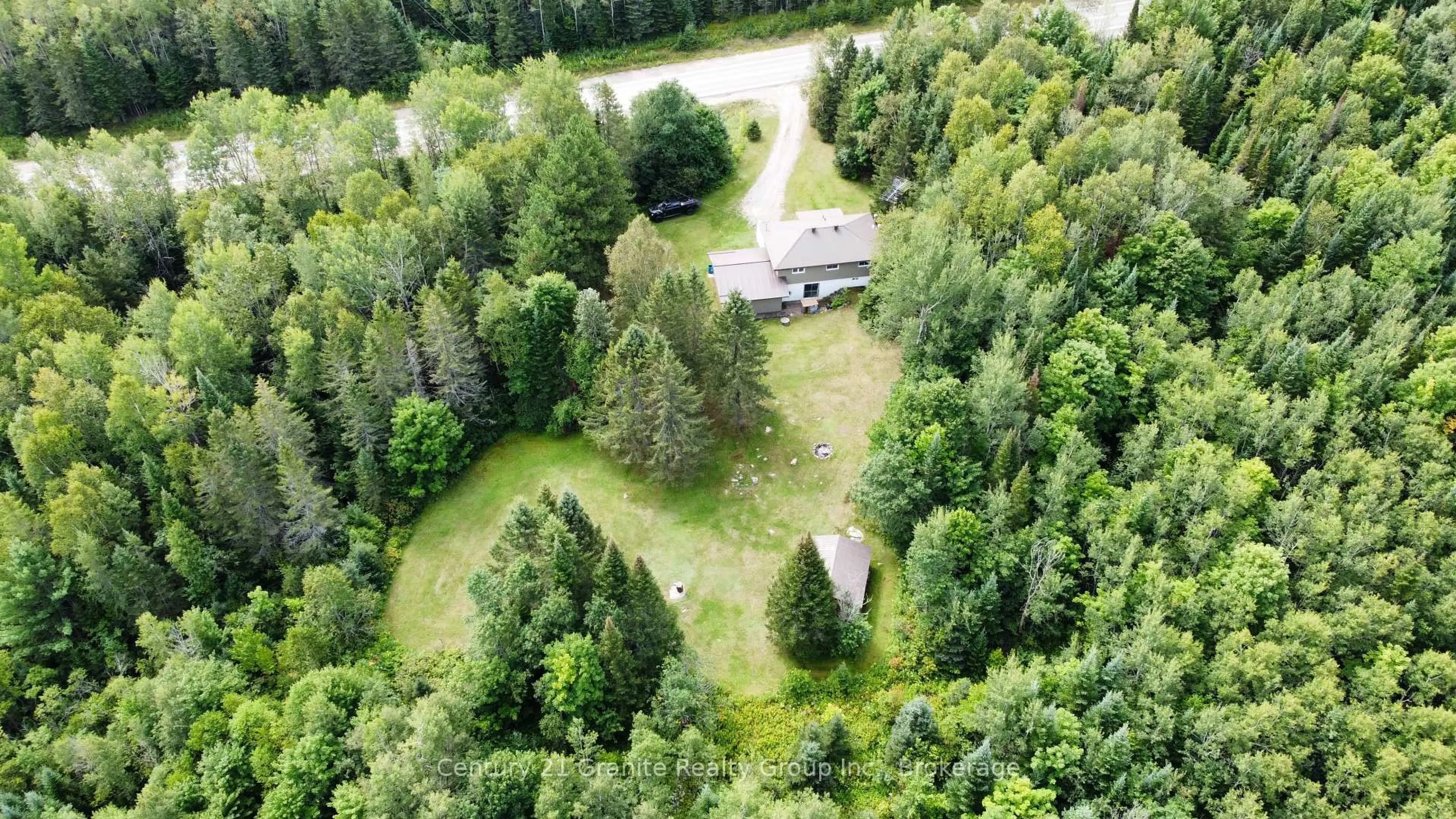 A pic from outside/outdoor area/front of a property/back of a property/a pic from drone, forest/trees view for 33333 Hwy 62 Highway, Maynooth Ontario K0L 2S0