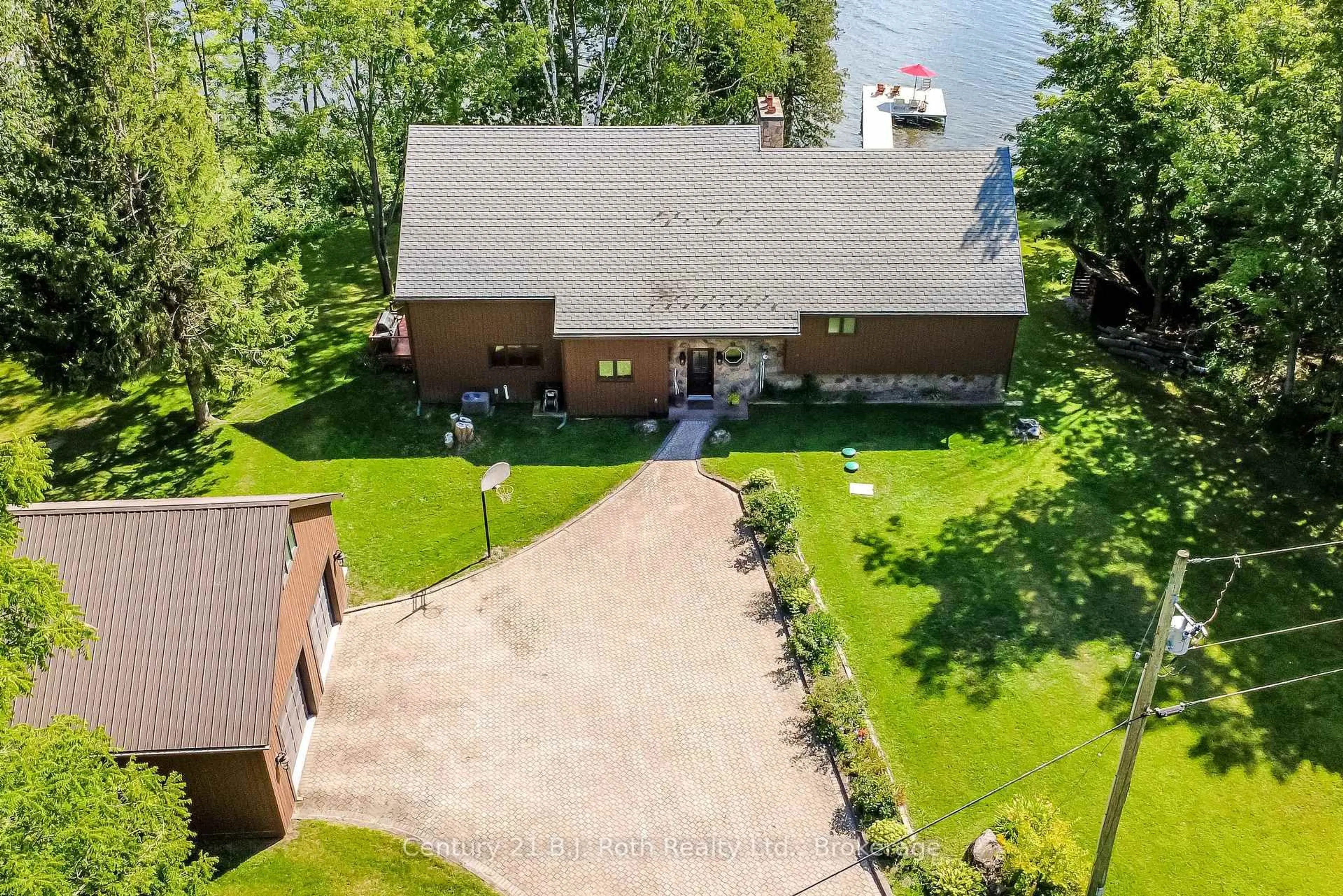 A pic from outside/outdoor area/front of a property/back of a property/a pic from drone, water/lake/river/ocean view for 89 MCCRACKIN Ave, Kawartha Lakes Ontario L0K 1W0
