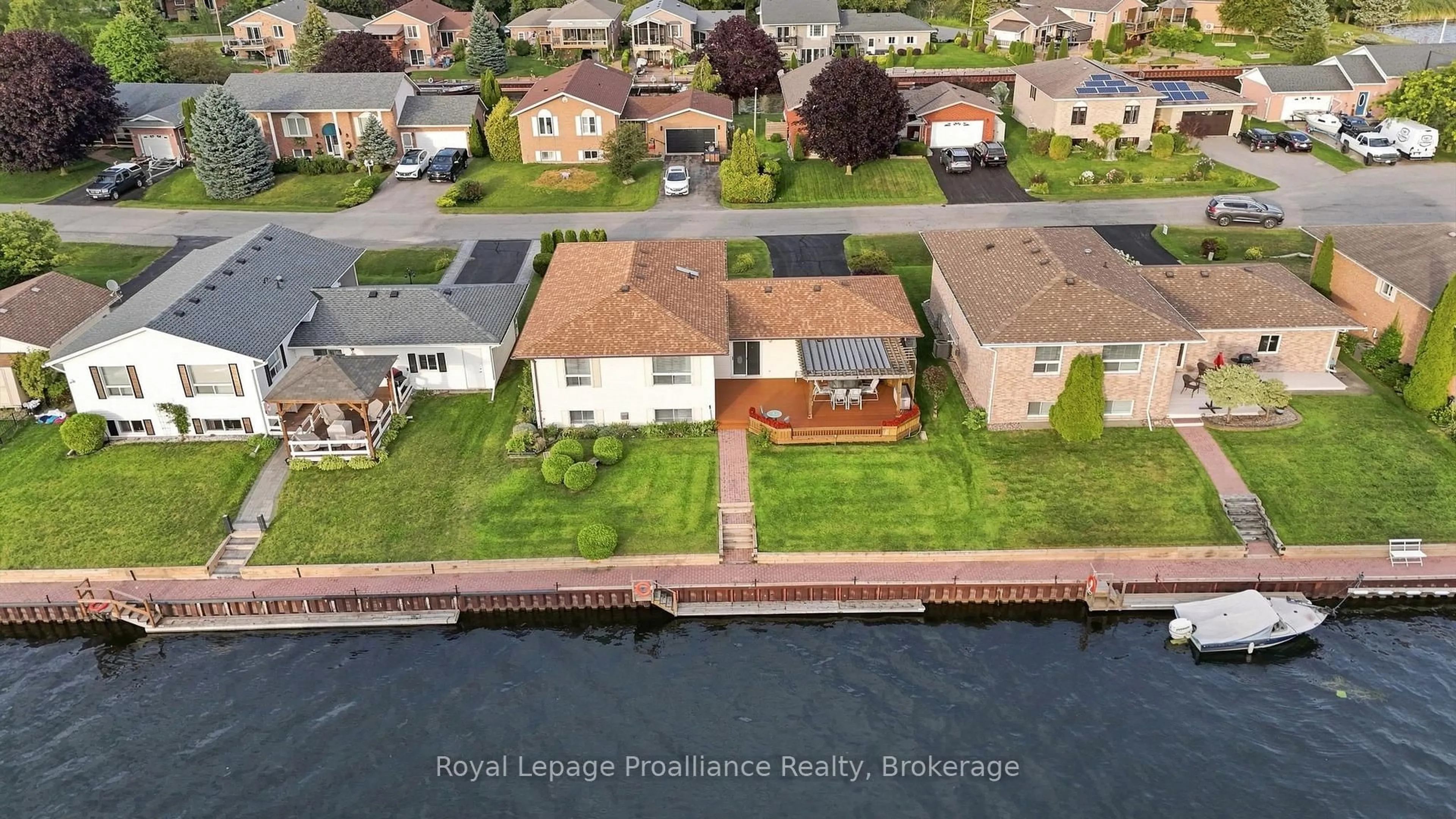 A pic from outside/outdoor area/front of a property/back of a property/a pic from drone, water/lake/river/ocean view for 5 Wendy's Lane, Brighton Ontario K0K 1H0