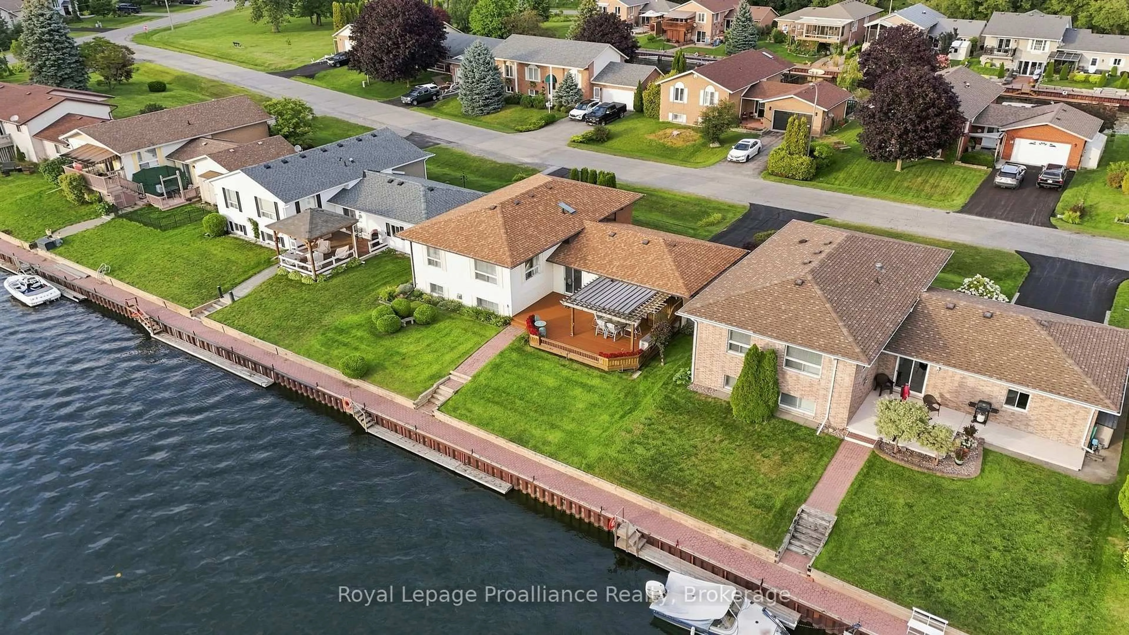 A pic from outside/outdoor area/front of a property/back of a property/a pic from drone, water/lake/river/ocean view for 5 Wendy's Lane, Brighton Ontario K0K 1H0