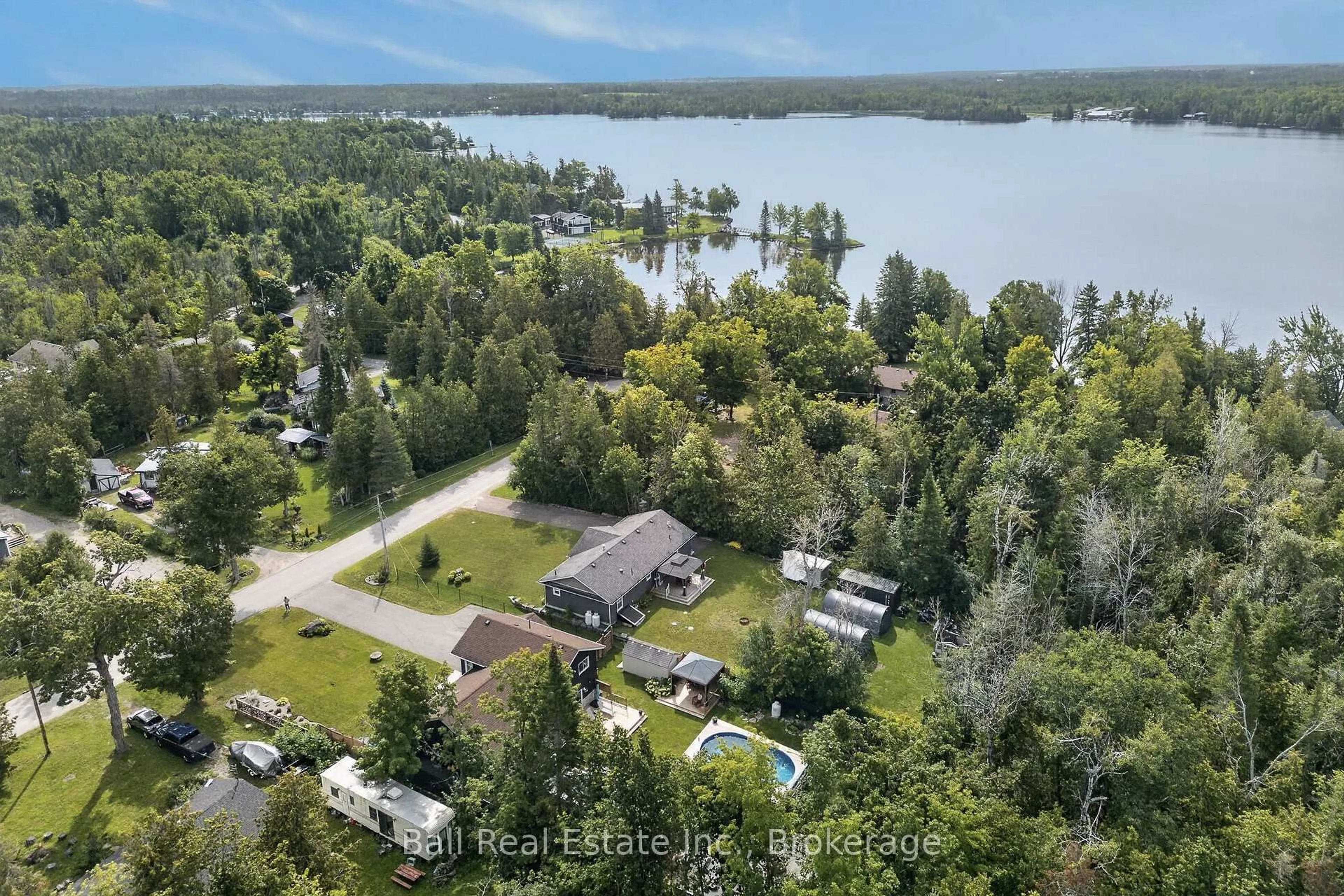 A pic from outside/outdoor area/front of a property/back of a property/a pic from drone, water/lake/river/ocean view for 118 Echo Bay Rd, Kawartha Lakes Ontario K0M 1A0