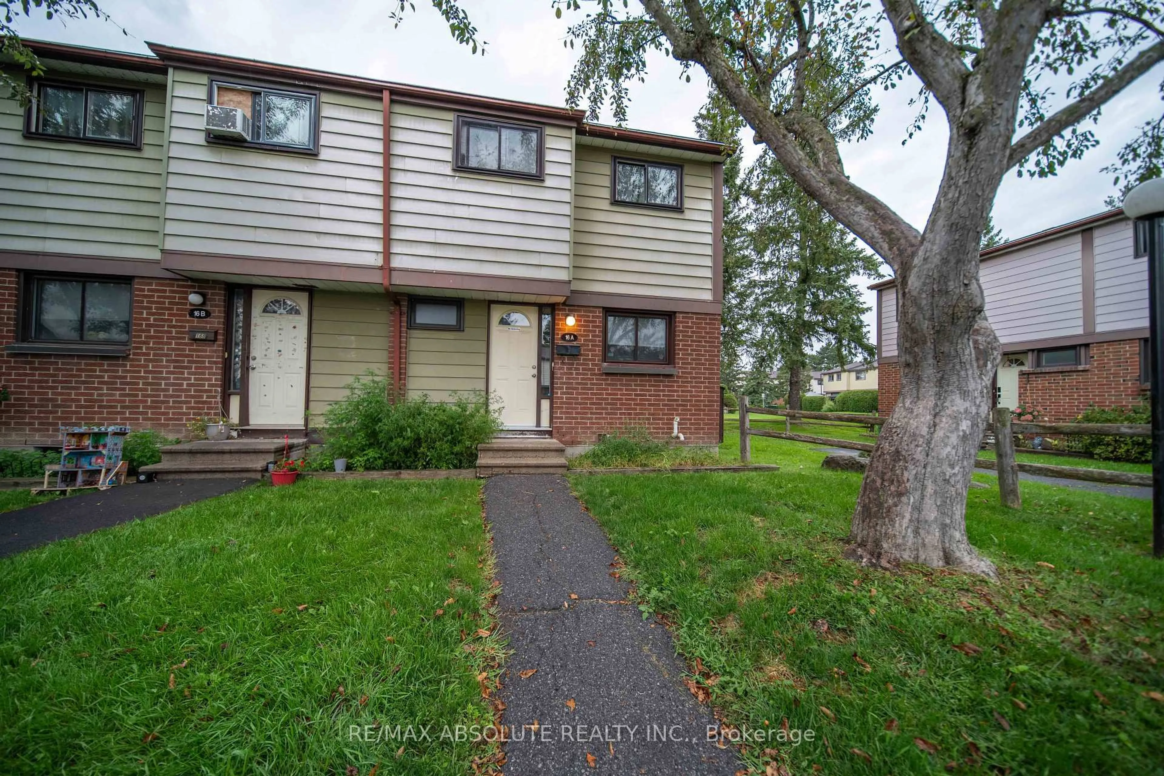 Home with vinyl exterior material, street for 16 A Knollsbrook Dr, Ottawa Ontario K2J 1K8