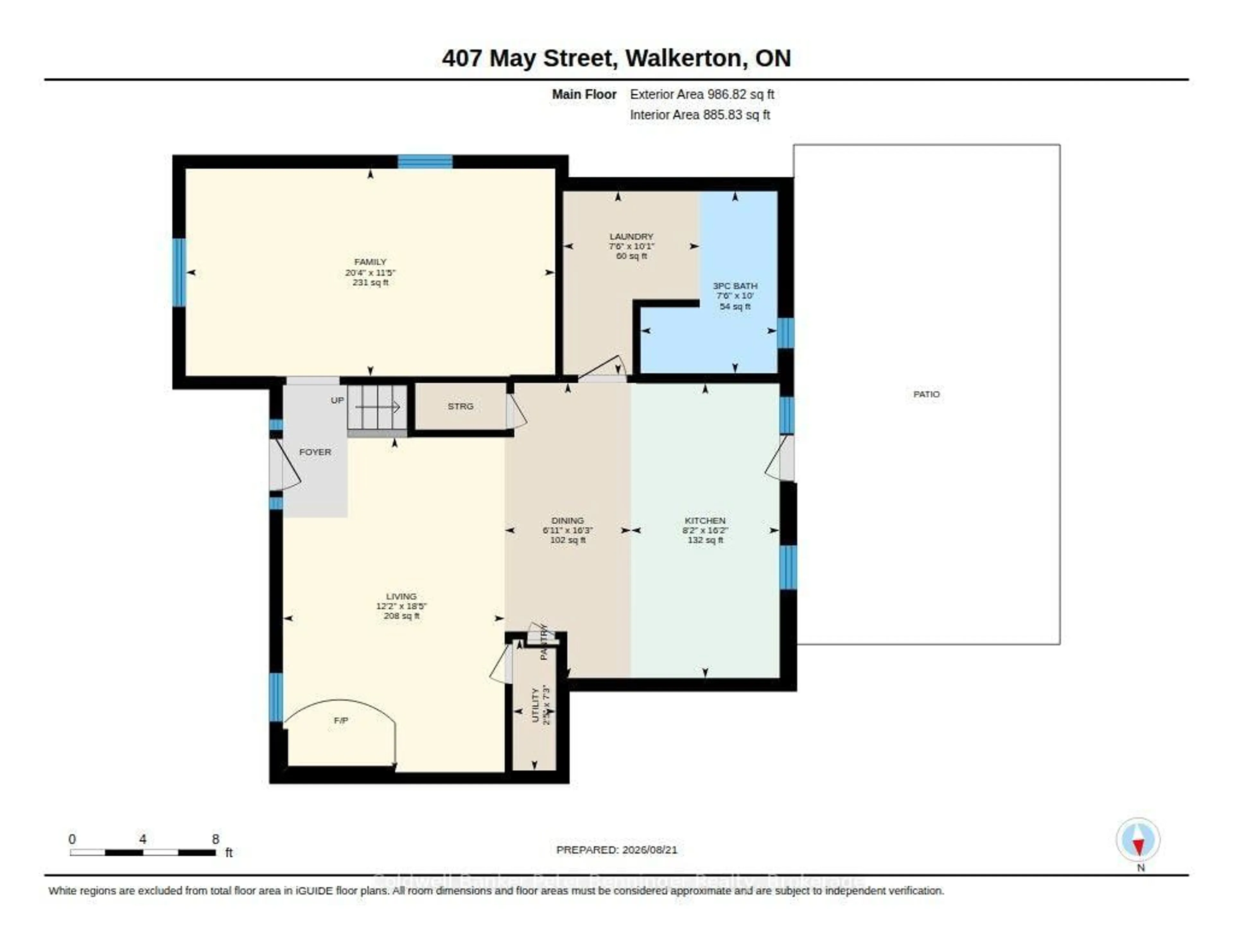 Floor plan for 407 May St, Brockton Ontario N0G 2V0