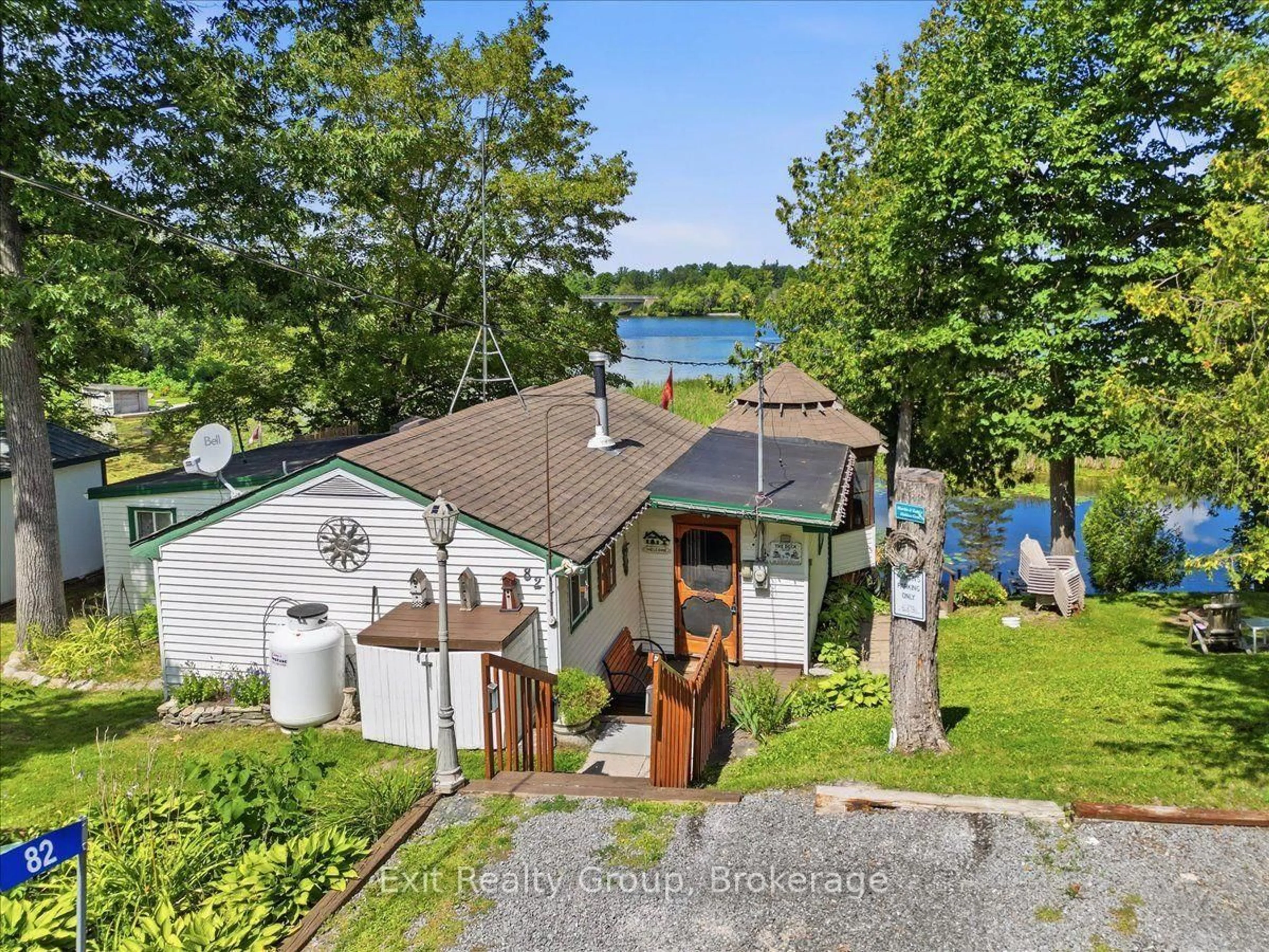 A pic from outside/outdoor area/front of a property/back of a property/a pic from drone, water/lake/river/ocean view for 82 Canal Rd, Trent Hills Ontario K0L 1L0