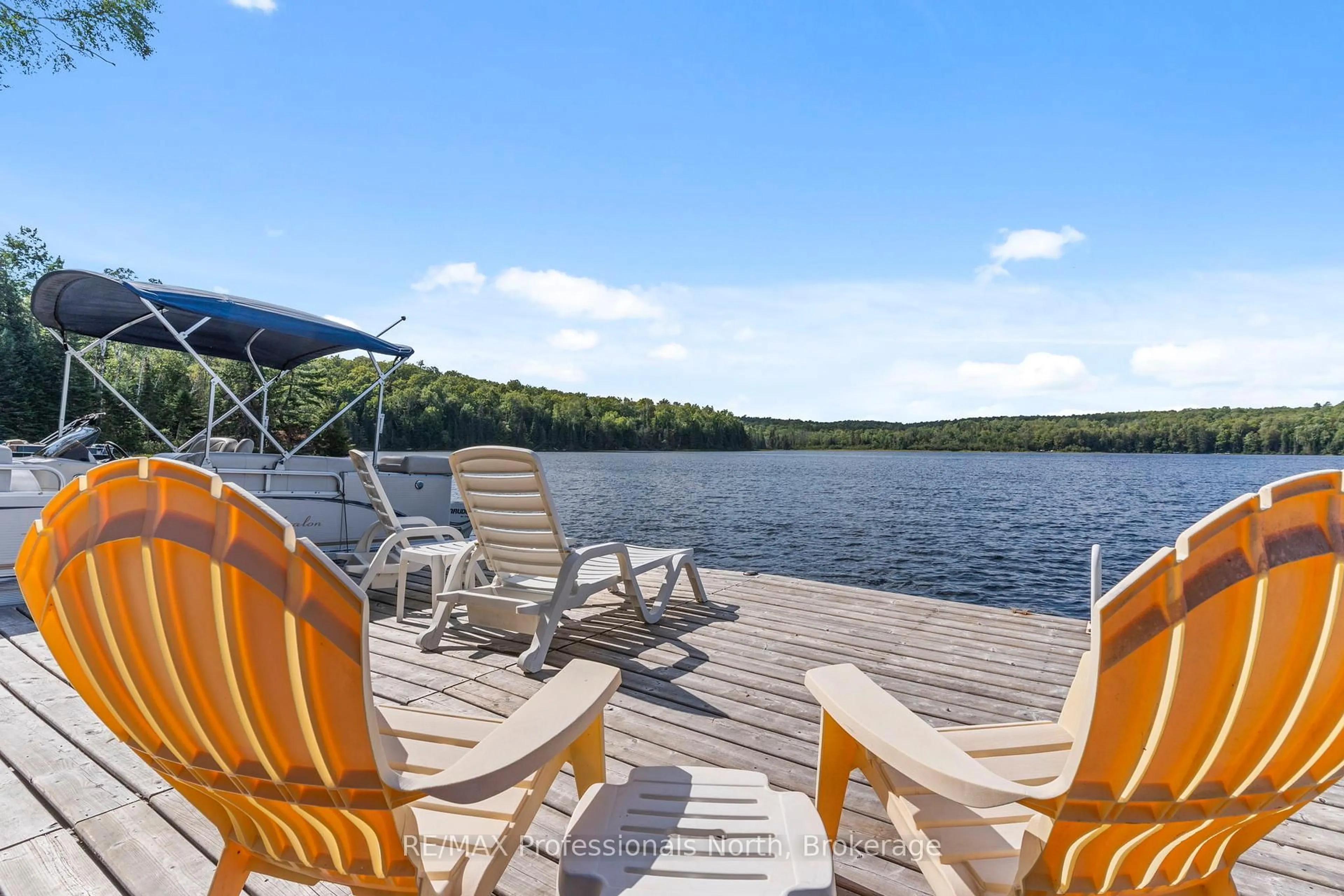 Patio, water/lake/river/ocean view for 10279 Cope Lake WAO, Highlands East Ontario K0L 2A0