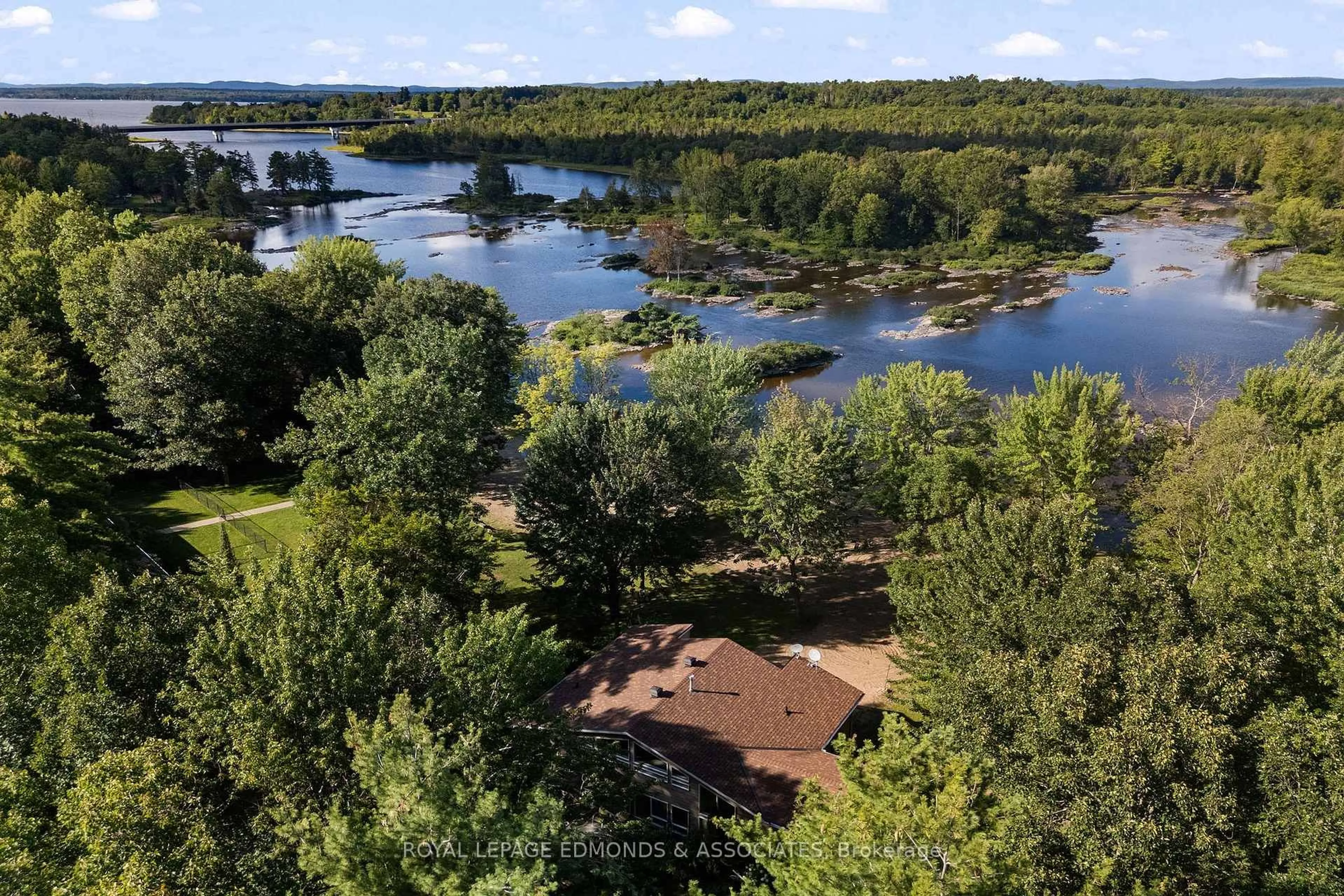 A pic from outside/outdoor area/front of a property/back of a property/a pic from drone, water/lake/river/ocean view for 117 Blue Danube Way, Pembroke Ontario K8A 6W2