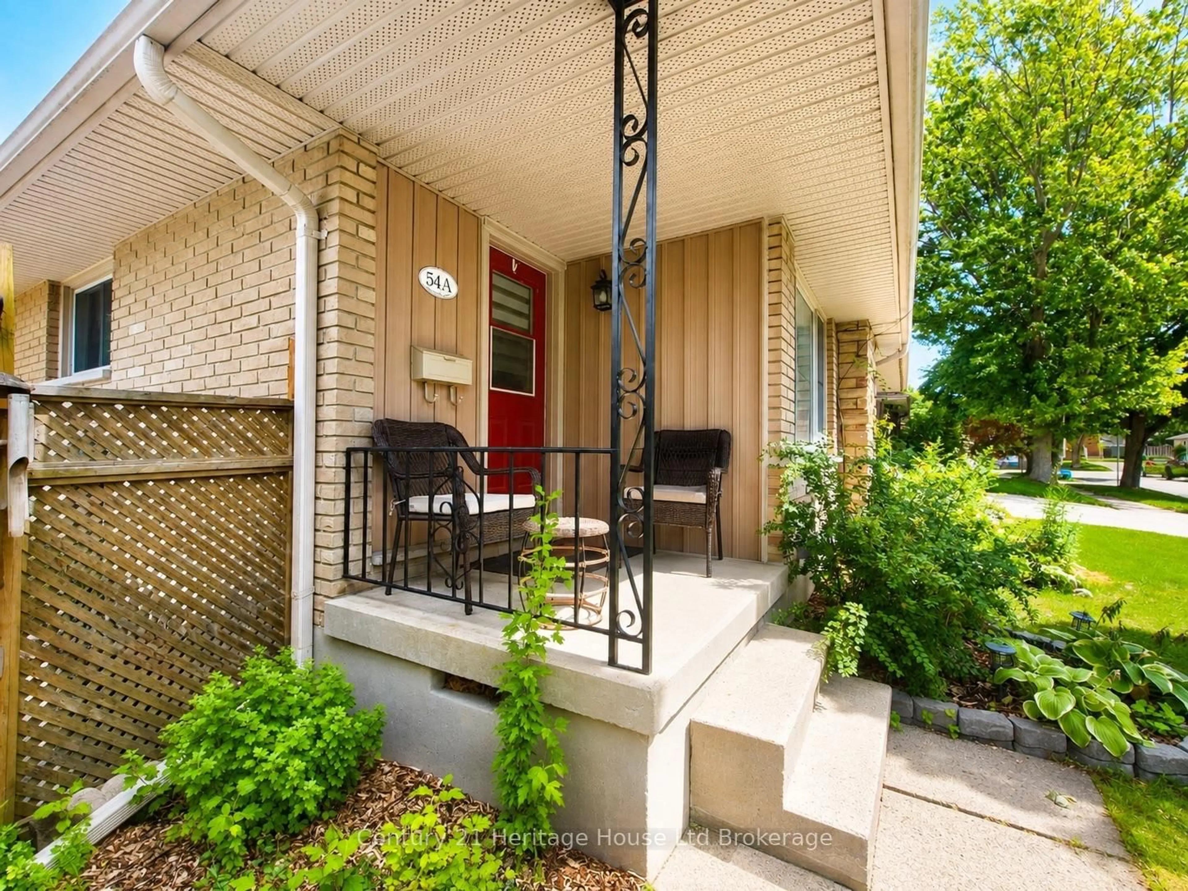Patio, street for 54 Frontenac Rd #A, London South Ontario N5Z 3Y6