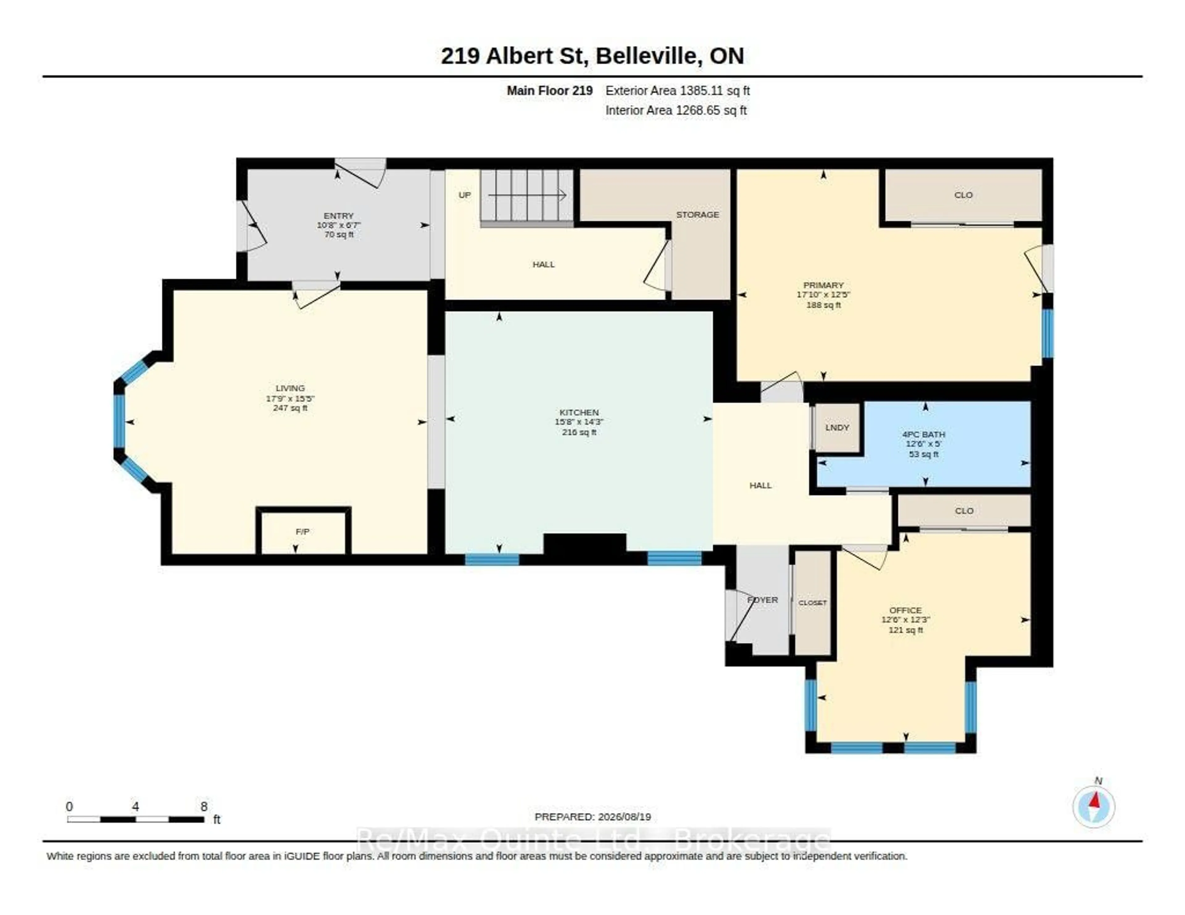 Floor plan for 221 Albert St, Belleville Ontario K8N 3N6