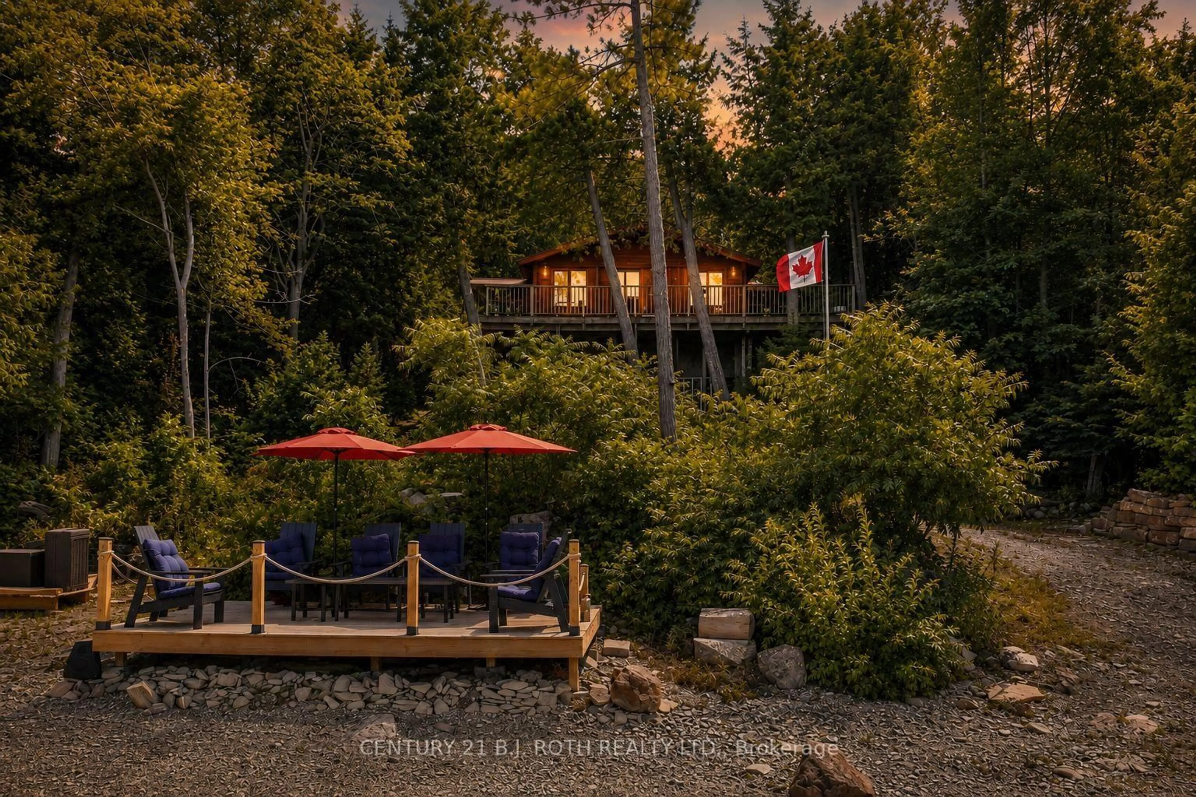 Patio, forest/trees view for 2504 ISLAND 404/QUARRY, Georgian Bay Ontario P0E 1E0