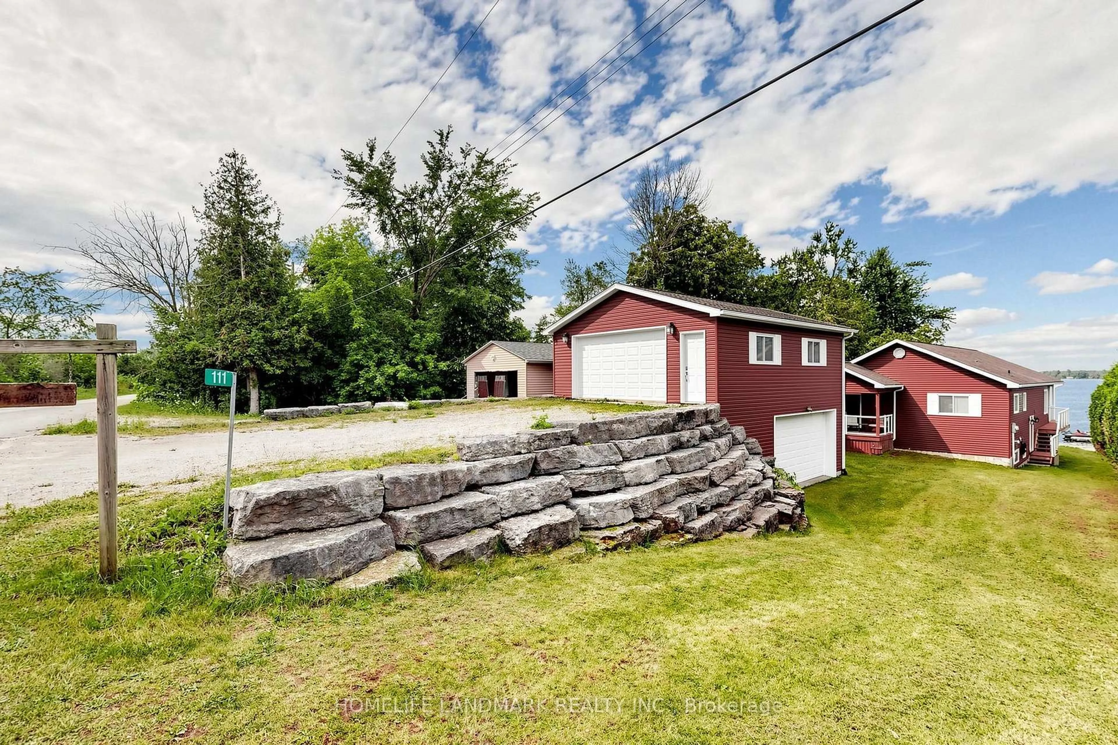A pic from outside/outdoor area/front of a property/back of a property/a pic from drone, building for 111 Campbell Beach Rd, Kawartha Lakes Ontario L0K 1B0