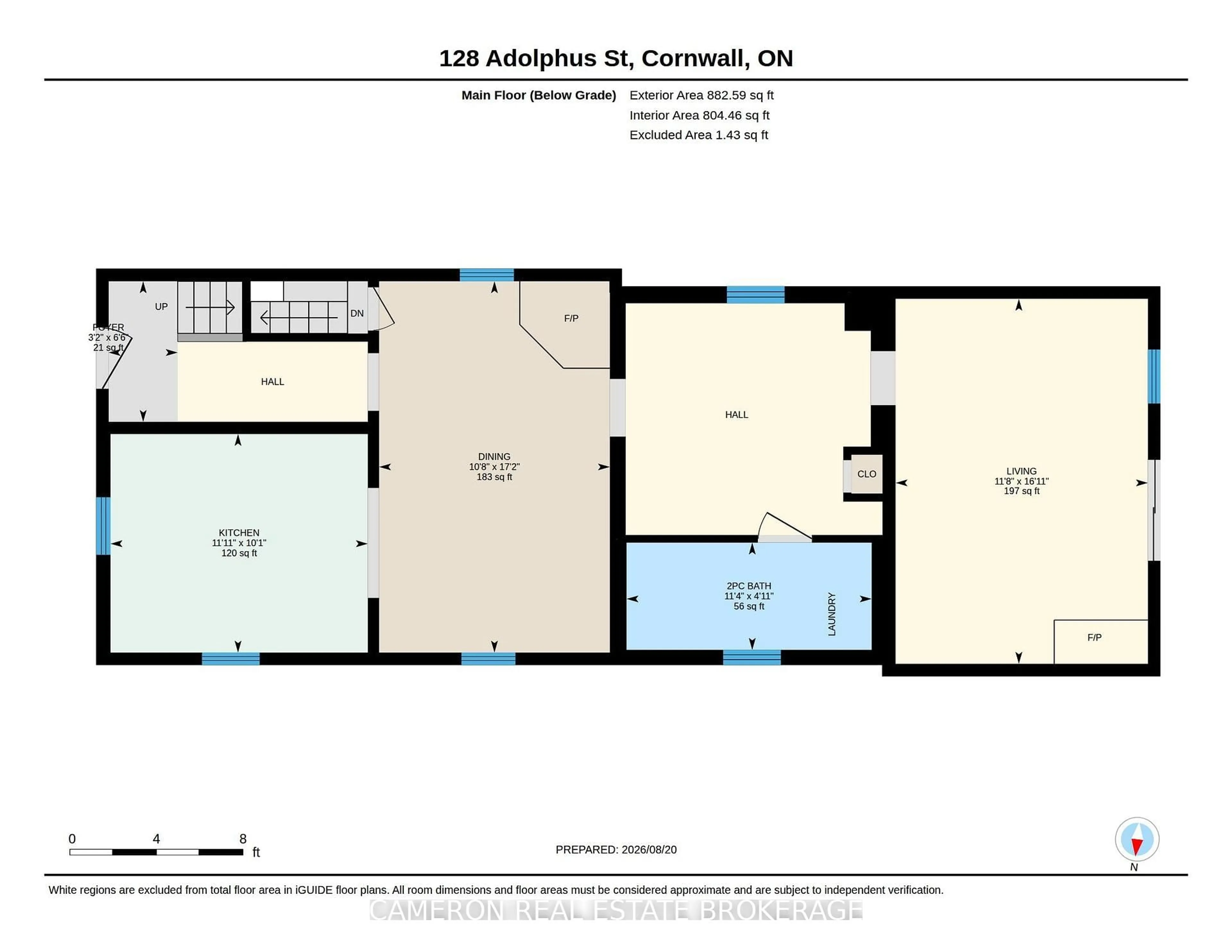 Floor plan for 128 Adolphus St, Cornwall Ontario K6H 3S3