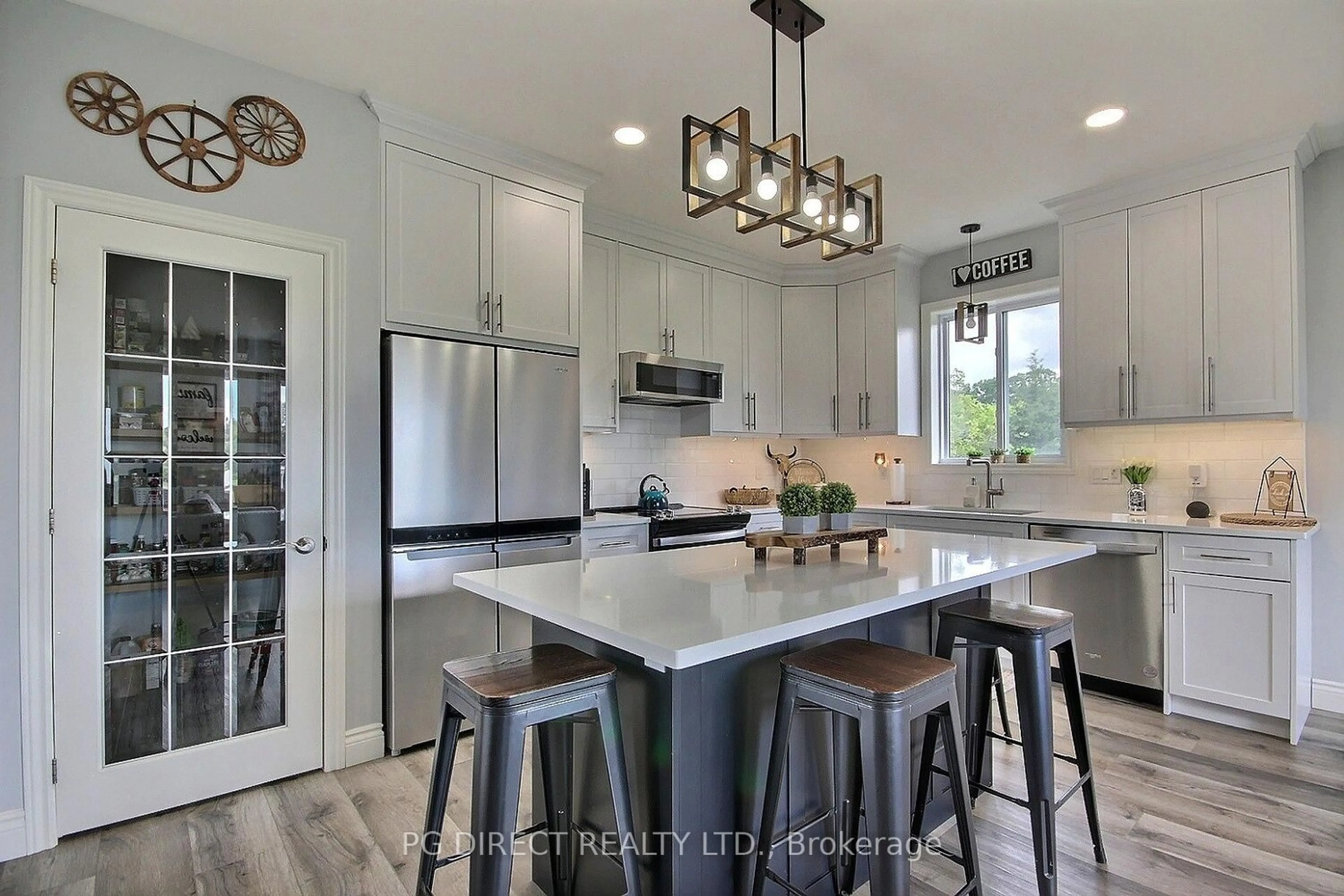 Open concept kitchen, ceramic/tile floor for 653 Pinewood School Rd, Cramahe Ontario K0K 1M0