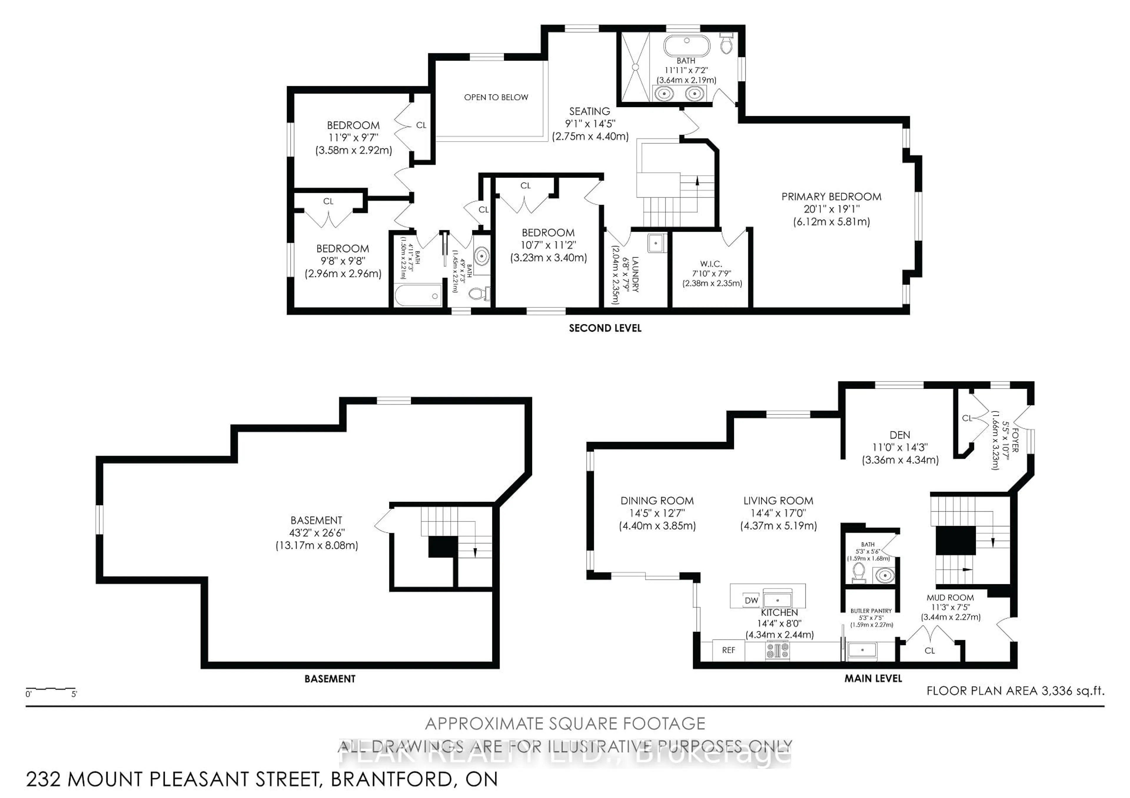 Floor plan for 232 Mount Pleasant St, Brantford Ontario N3T 1V1