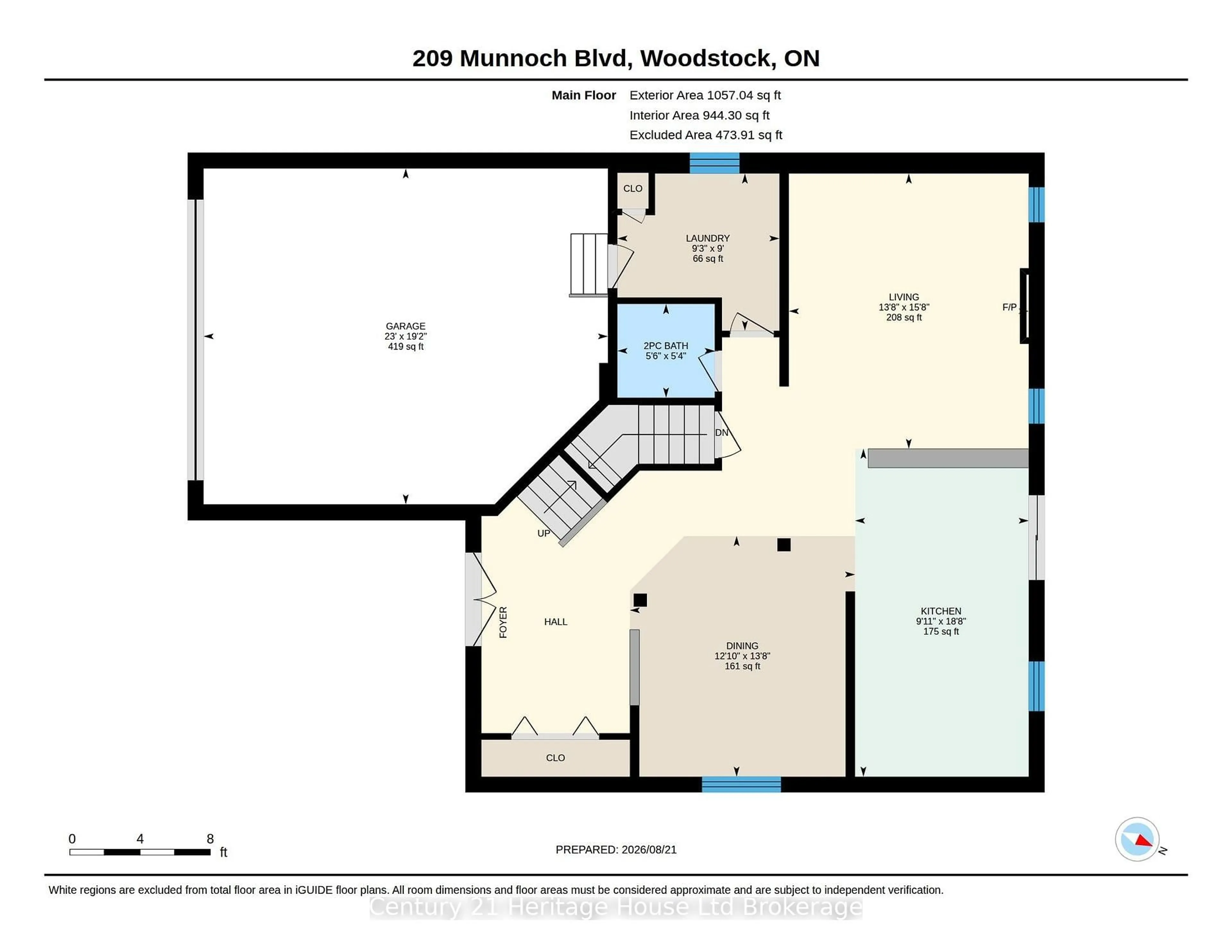 Floor plan for 209 Munnoch Blvd, Woodstock Ontario N4T 1V7