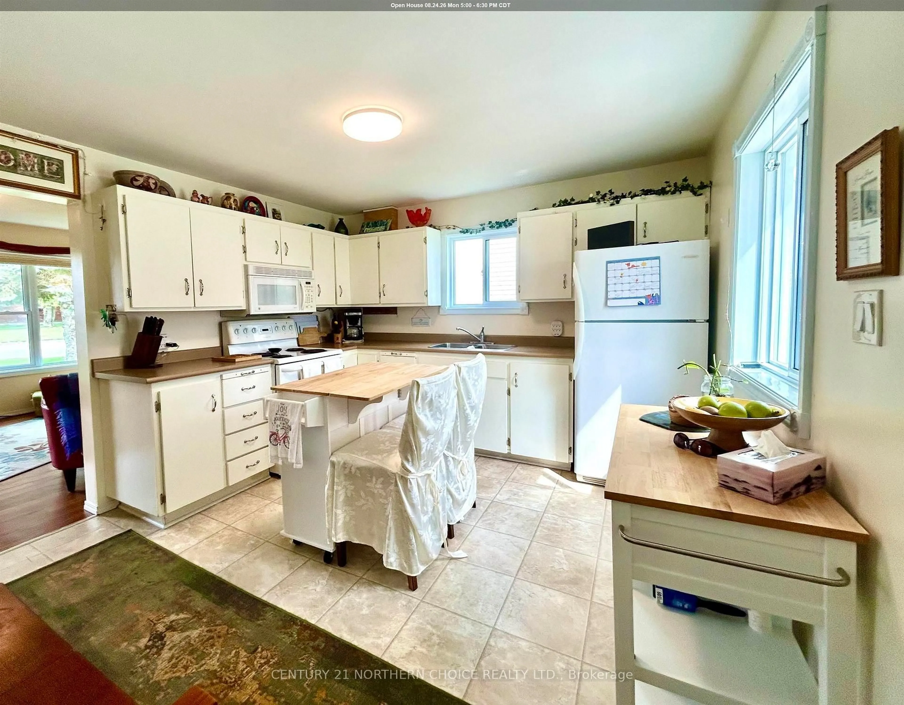 Open concept kitchen, ceramic/tile floor for 1313 Fifth Street East, Fort Frances Ontario P9A 1W2