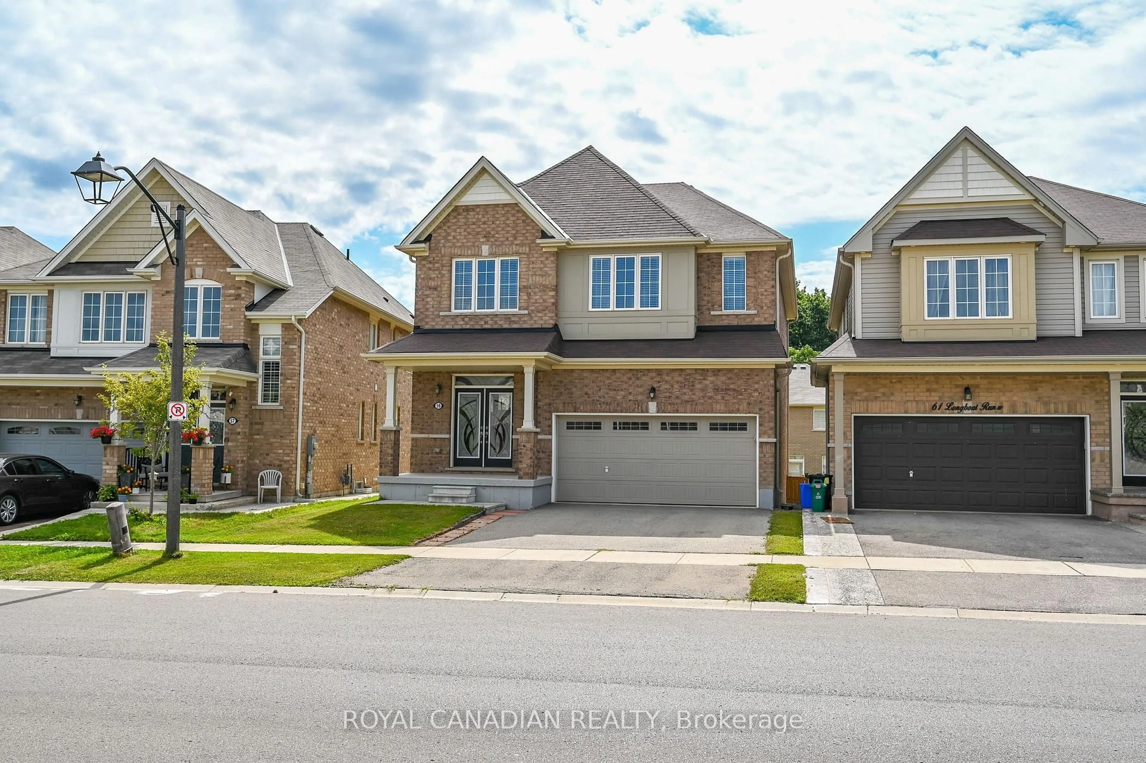 Home with brick exterior material, street for 59 Longboat Ru, Brantford Ontario N3T 0P5