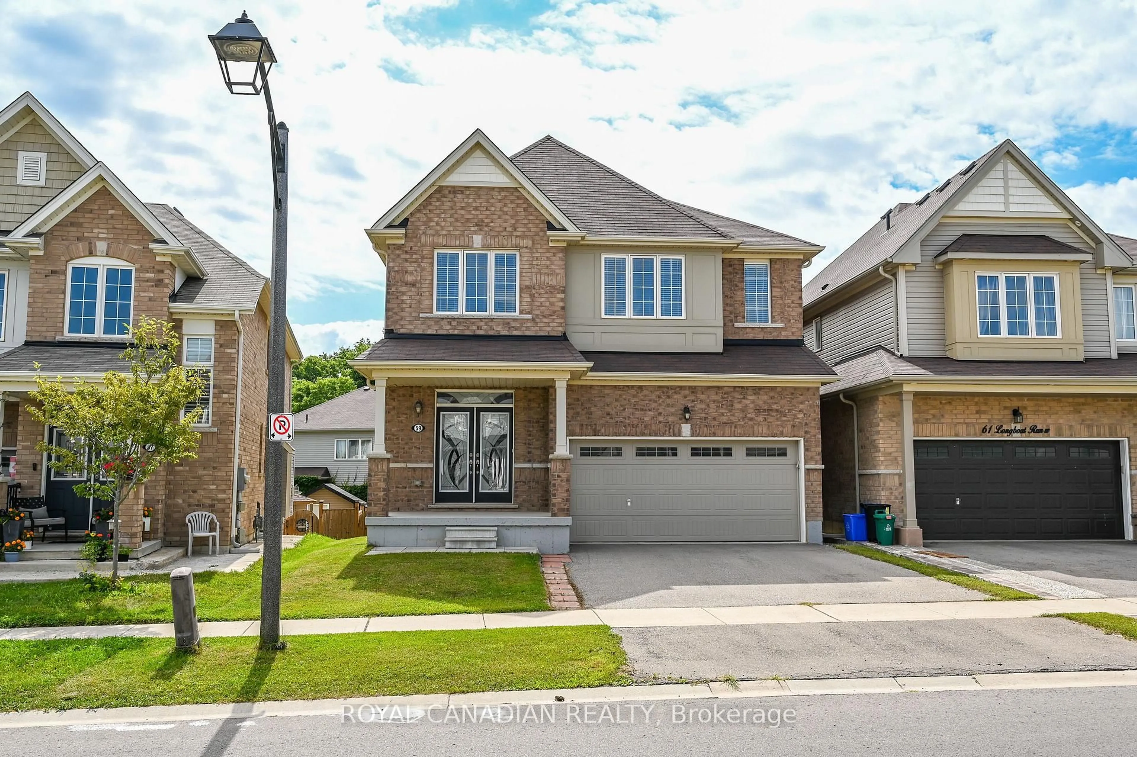 Home with brick exterior material, street for 59 Longboat Ru, Brantford Ontario N3T 0P5