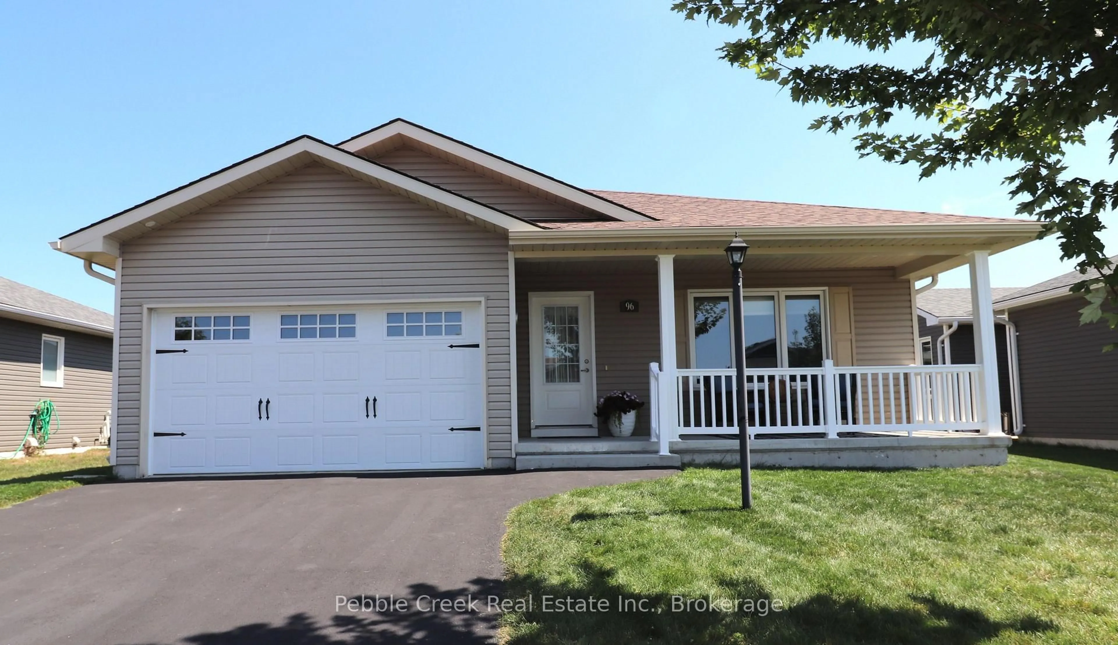 Home with vinyl exterior material, street for 96 Lake Breeze Dr, Ashfield-Colborne-Wawanosh Ontario N7A 0B9