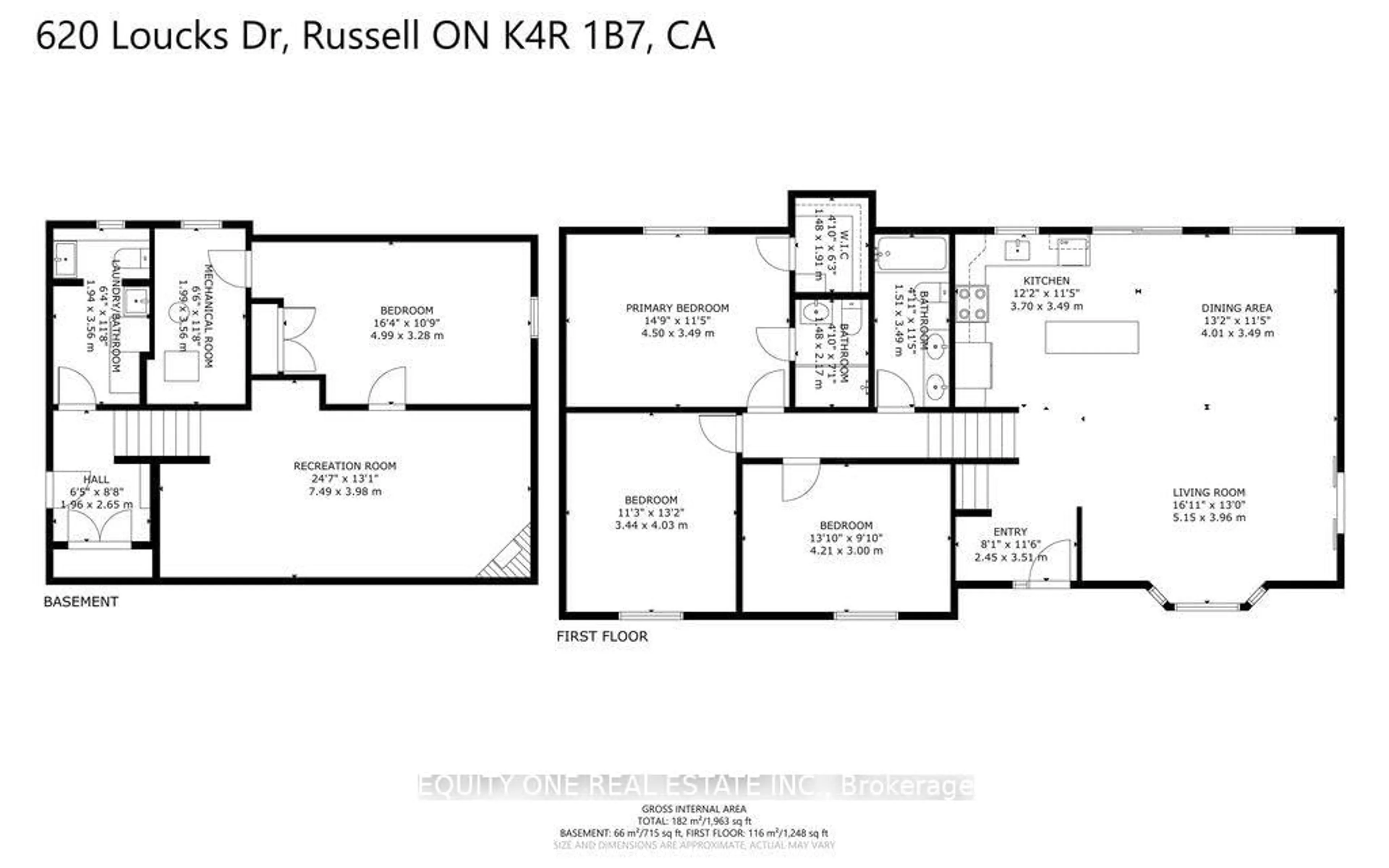 Floor plan for 620 Loucks Dr, Russell Ontario K4R 1B7
