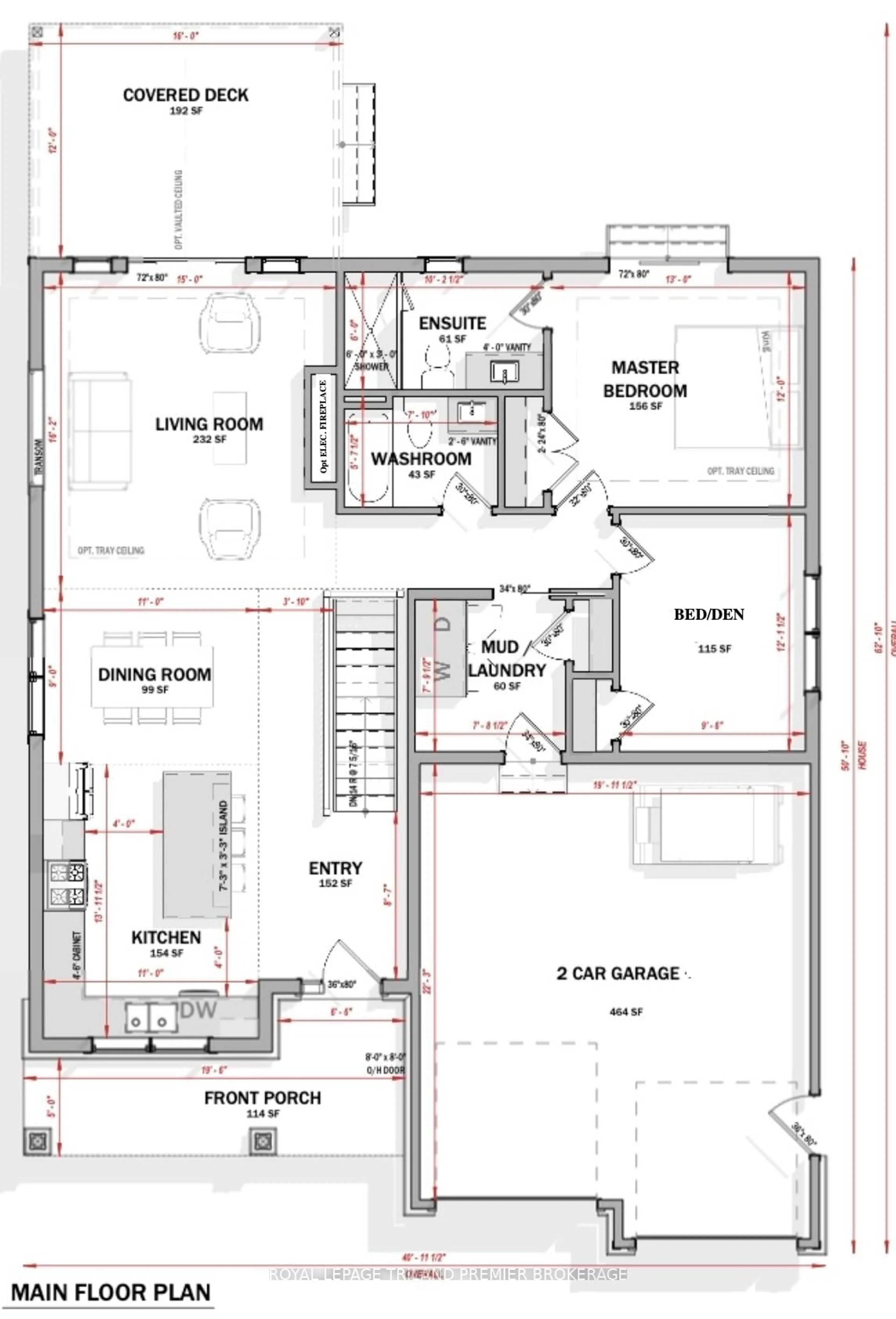 Floor plan for LOT 50 WIDDER ESTATES Dr, Lambton Shores Ontario N0M 2N0
