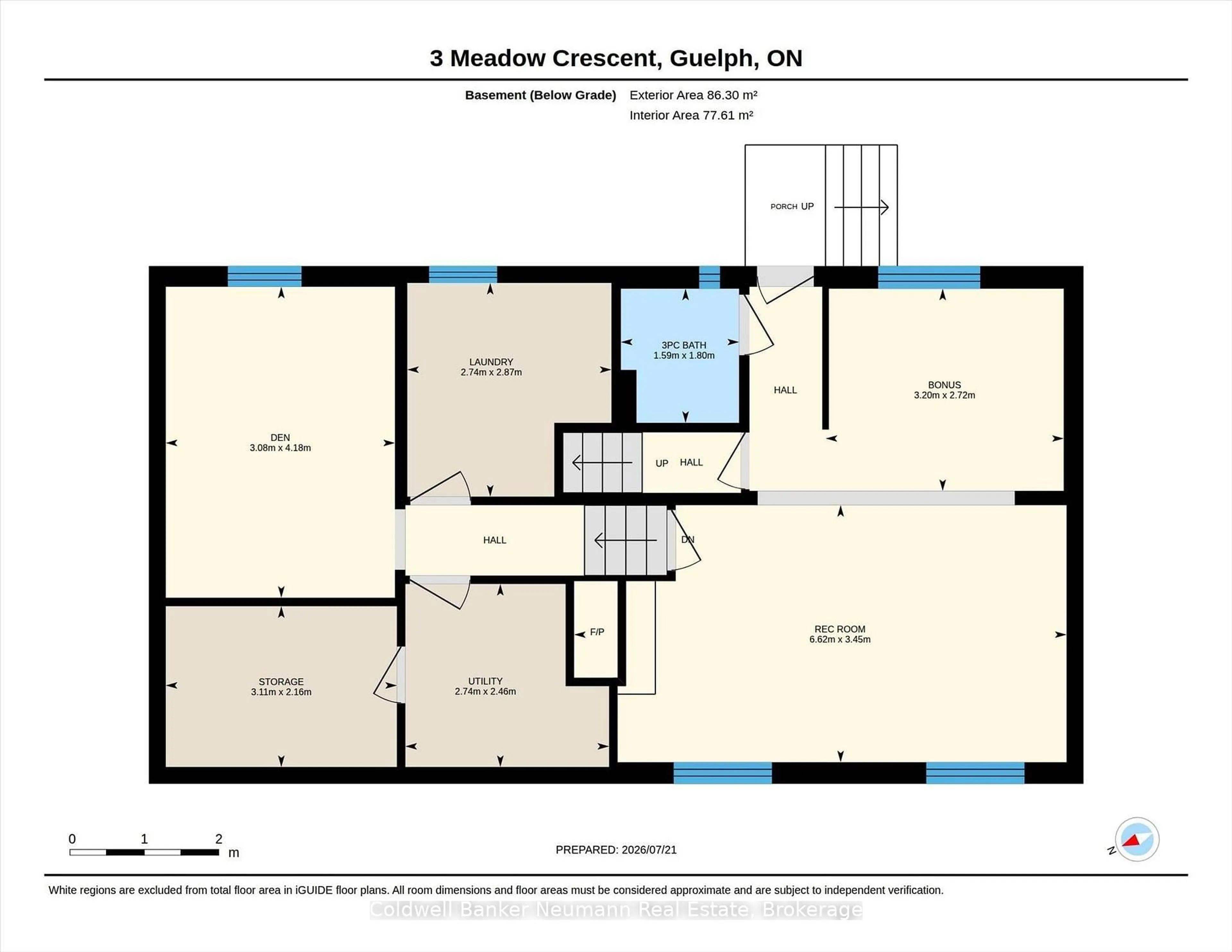 Floor plan for 3 Meadow Cres, Guelph Ontario N1H 6V1