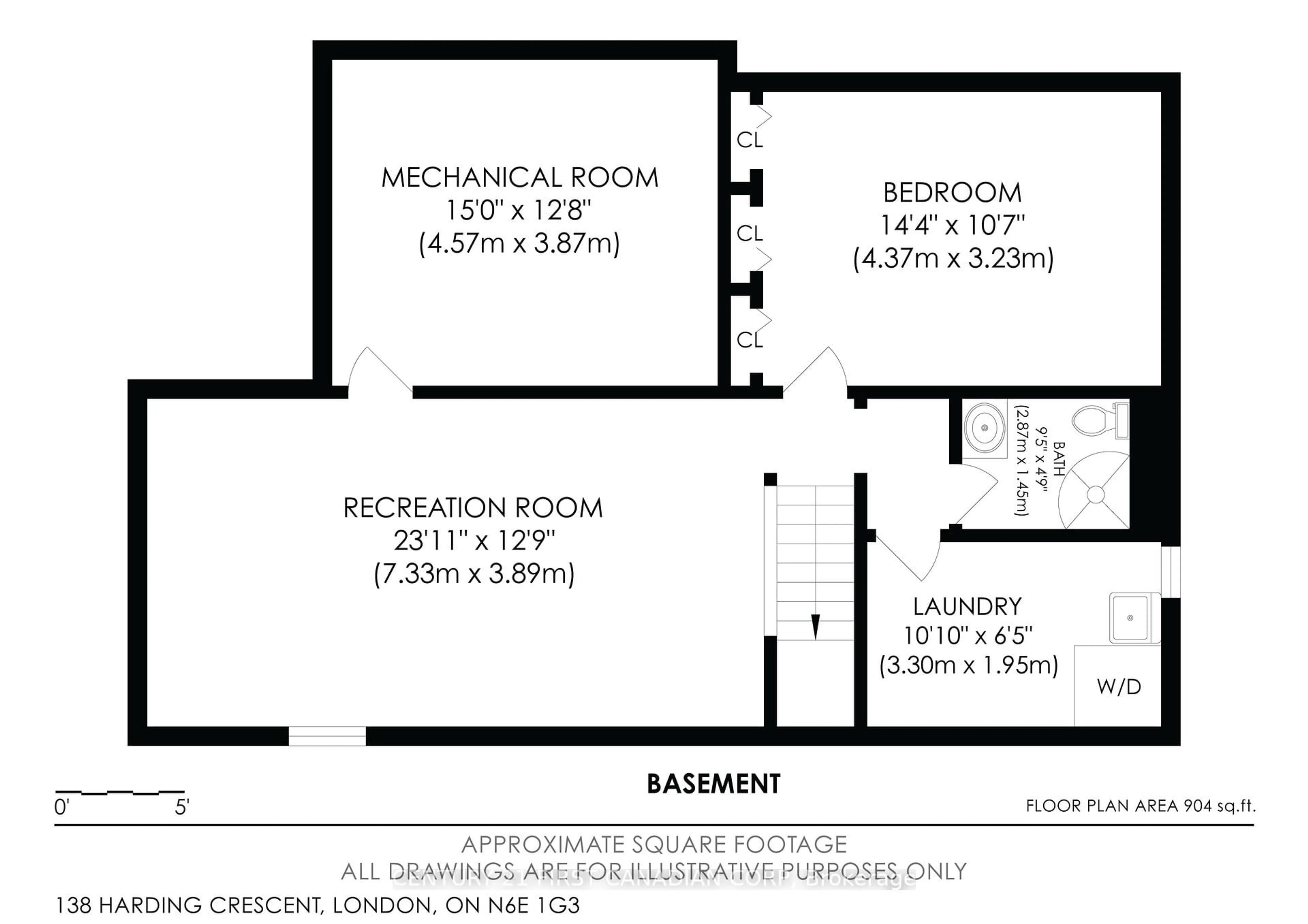 Floor plan for 138 Harding Cres, London South Ontario N6E 1G3