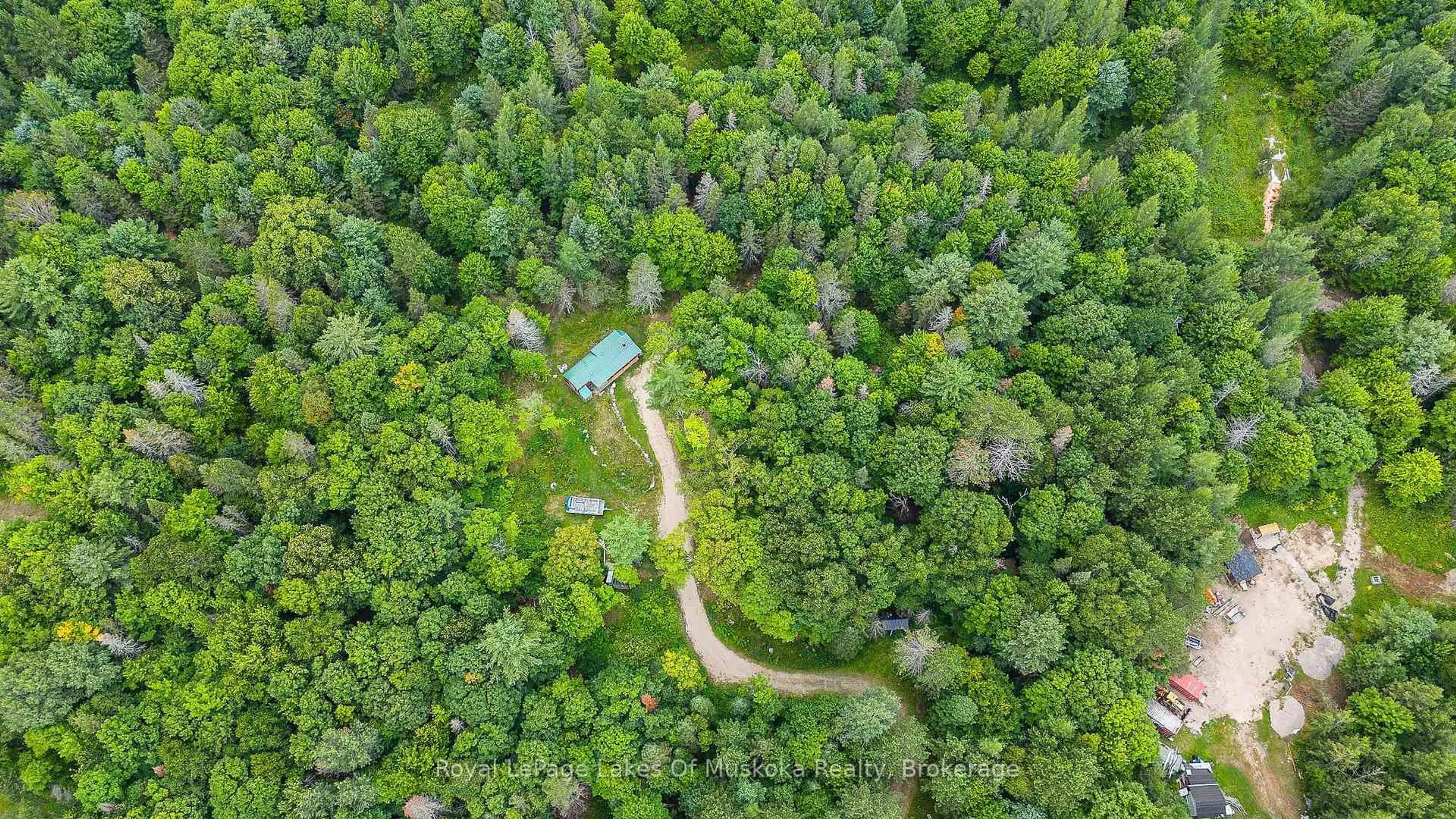 A pic from outside/outdoor area/front of a property/back of a property/a pic from drone, forest/trees view for 88 Rye Rd, Parry Sound Remote Area Ontario P0A 1X0
