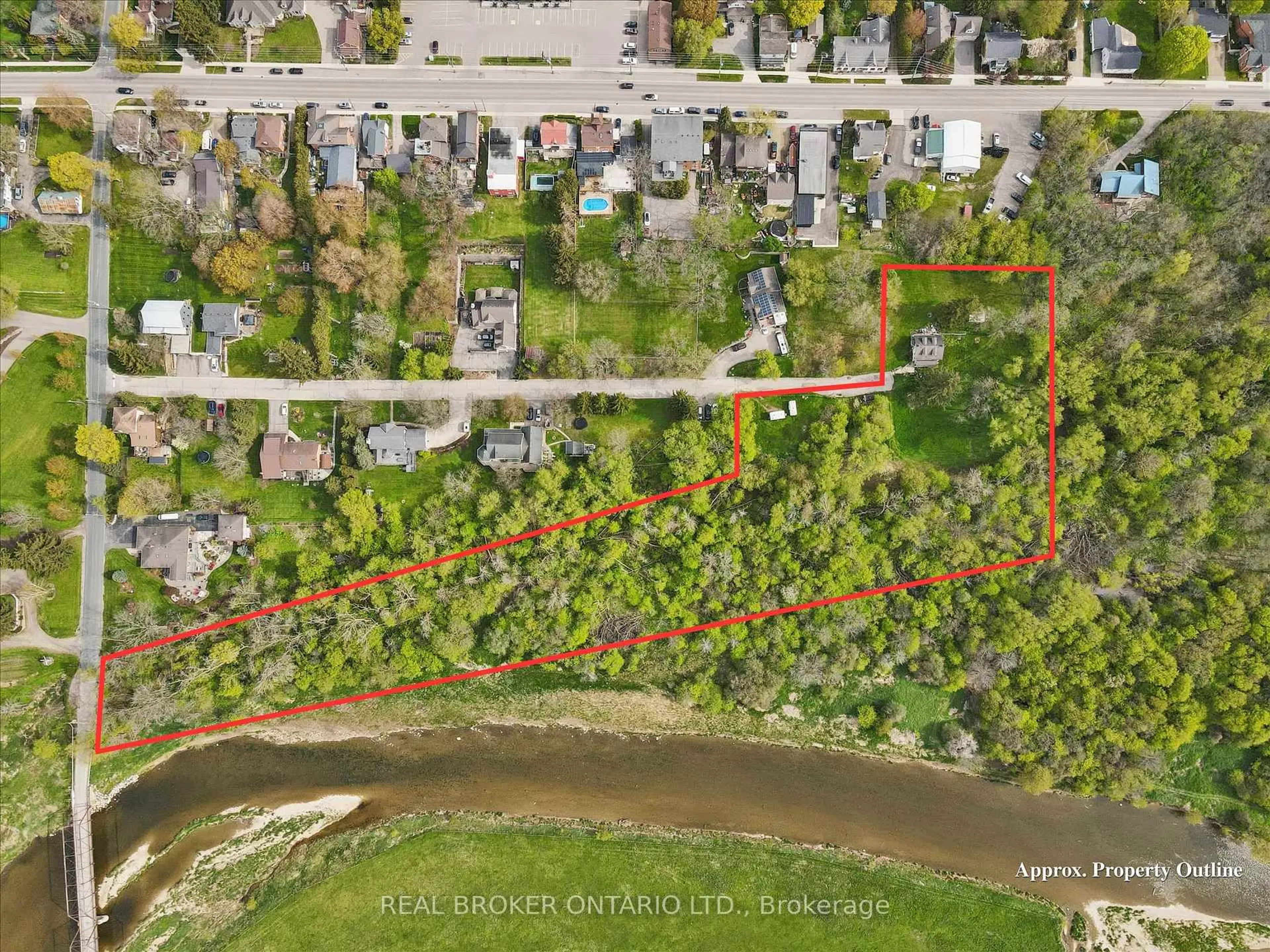 A pic from outside/outdoor area/front of a property/back of a property/a pic from drone, water/lake/river/ocean view for 36 Elgin St, Woolwich Ontario N0B 1N0