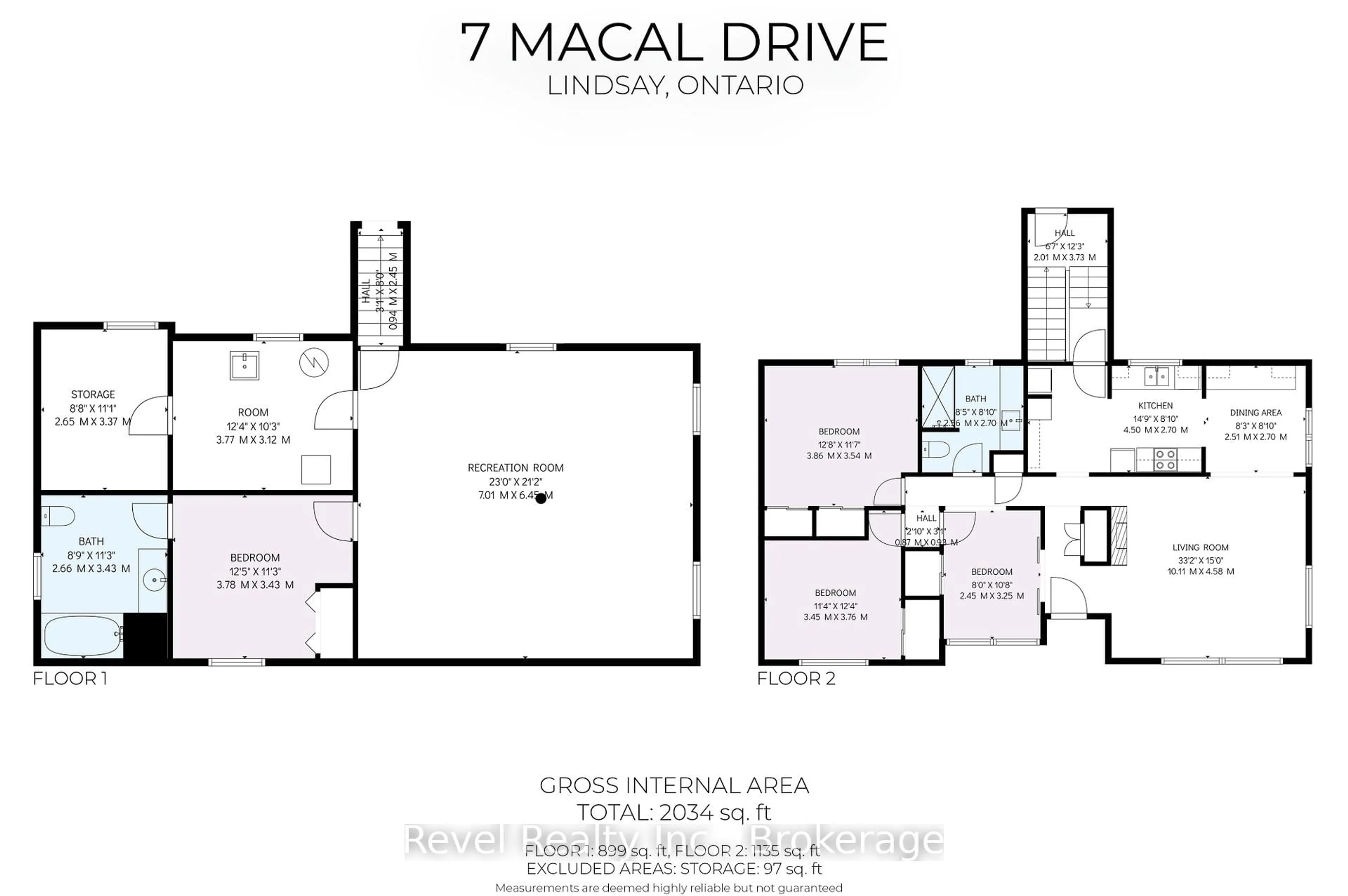 Floor plan for 7 Macal Dr, Kawartha Lakes Ontario K9V 0H5