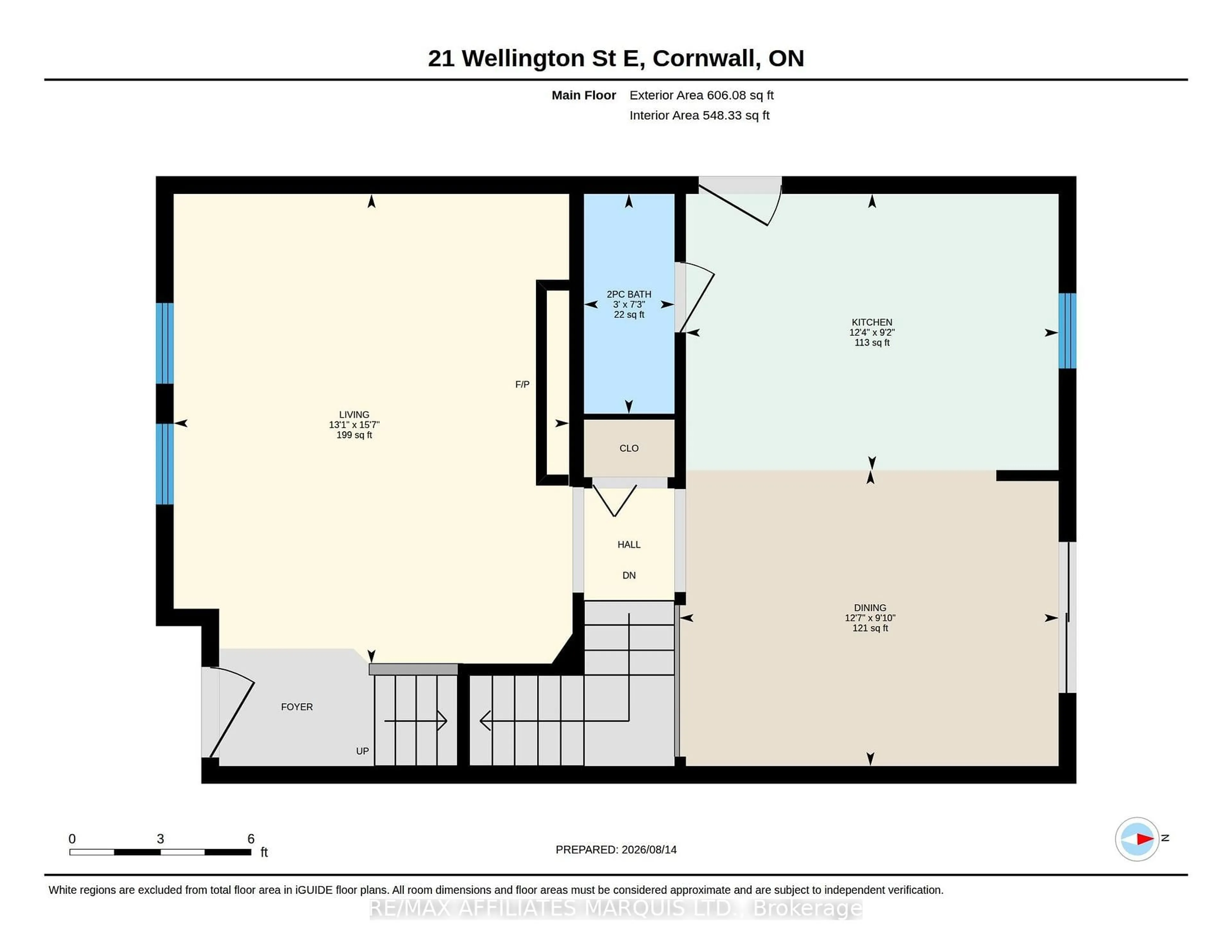 Floor plan for 21 Wellington St, Cornwall Ontario K6H 6W8