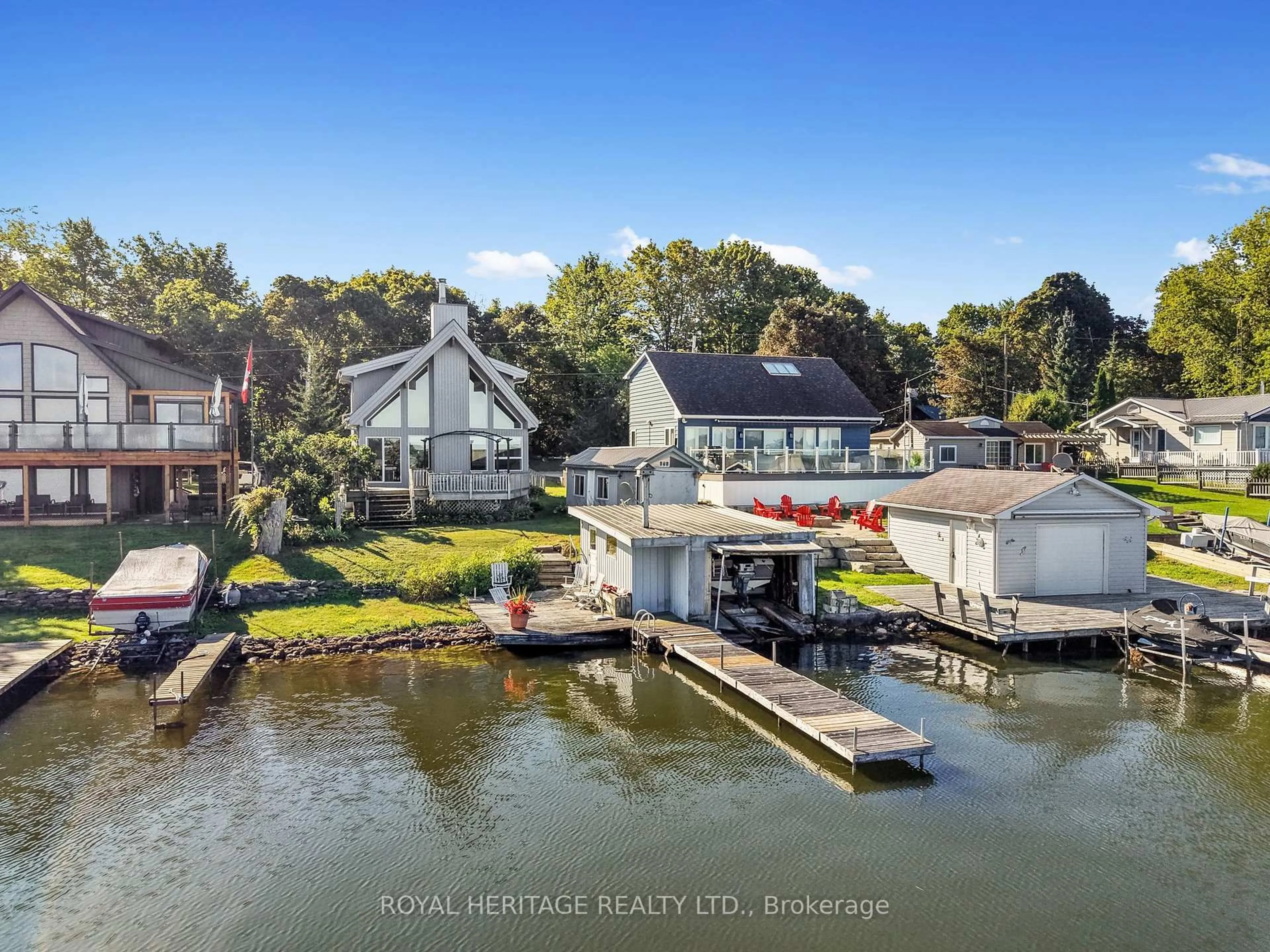 A pic from outside/outdoor area/front of a property/back of a property/a pic from drone, water/lake/river/ocean view for 66 6-7th Line, Rd, Alderville First Nation Ontario K0K 2X0