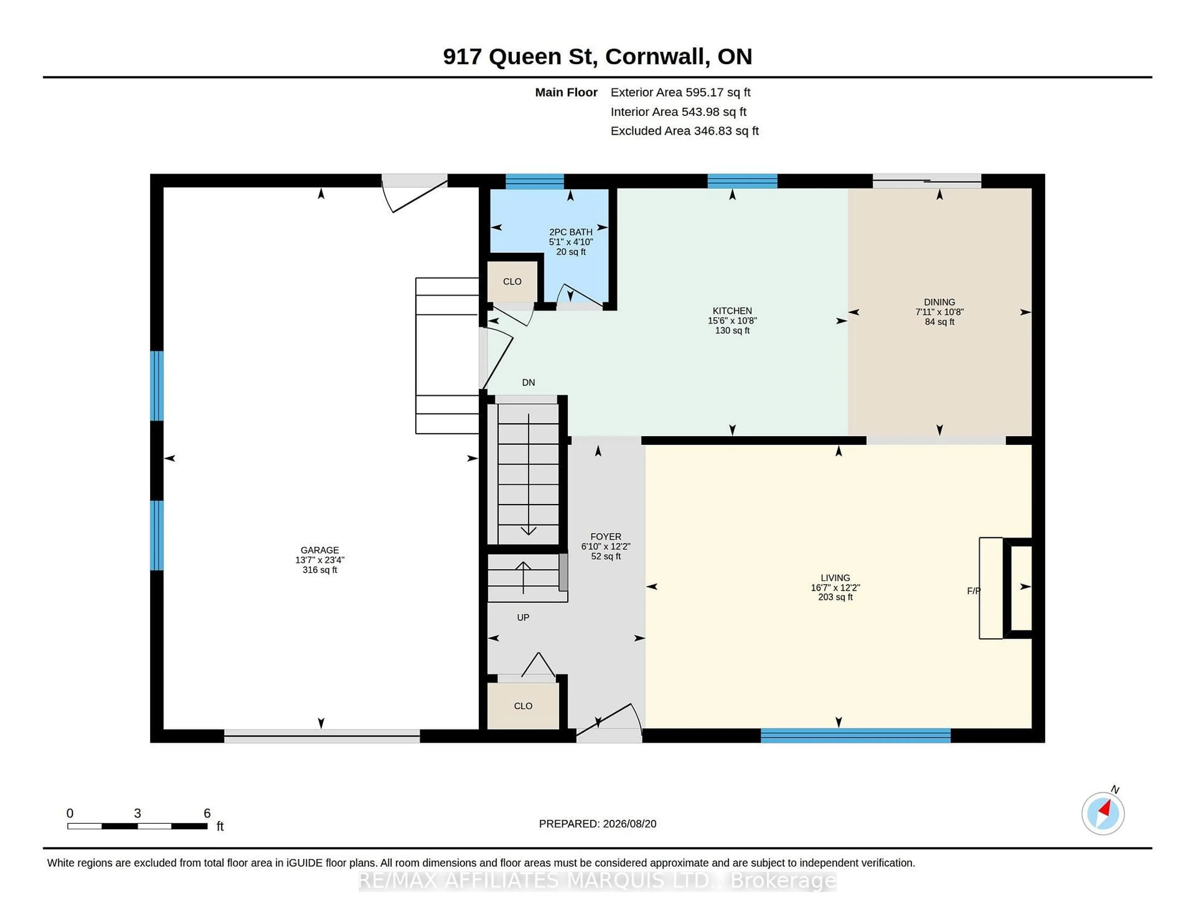 Floor plan for 917 Queen St, Cornwall Ontario K6J 1P3