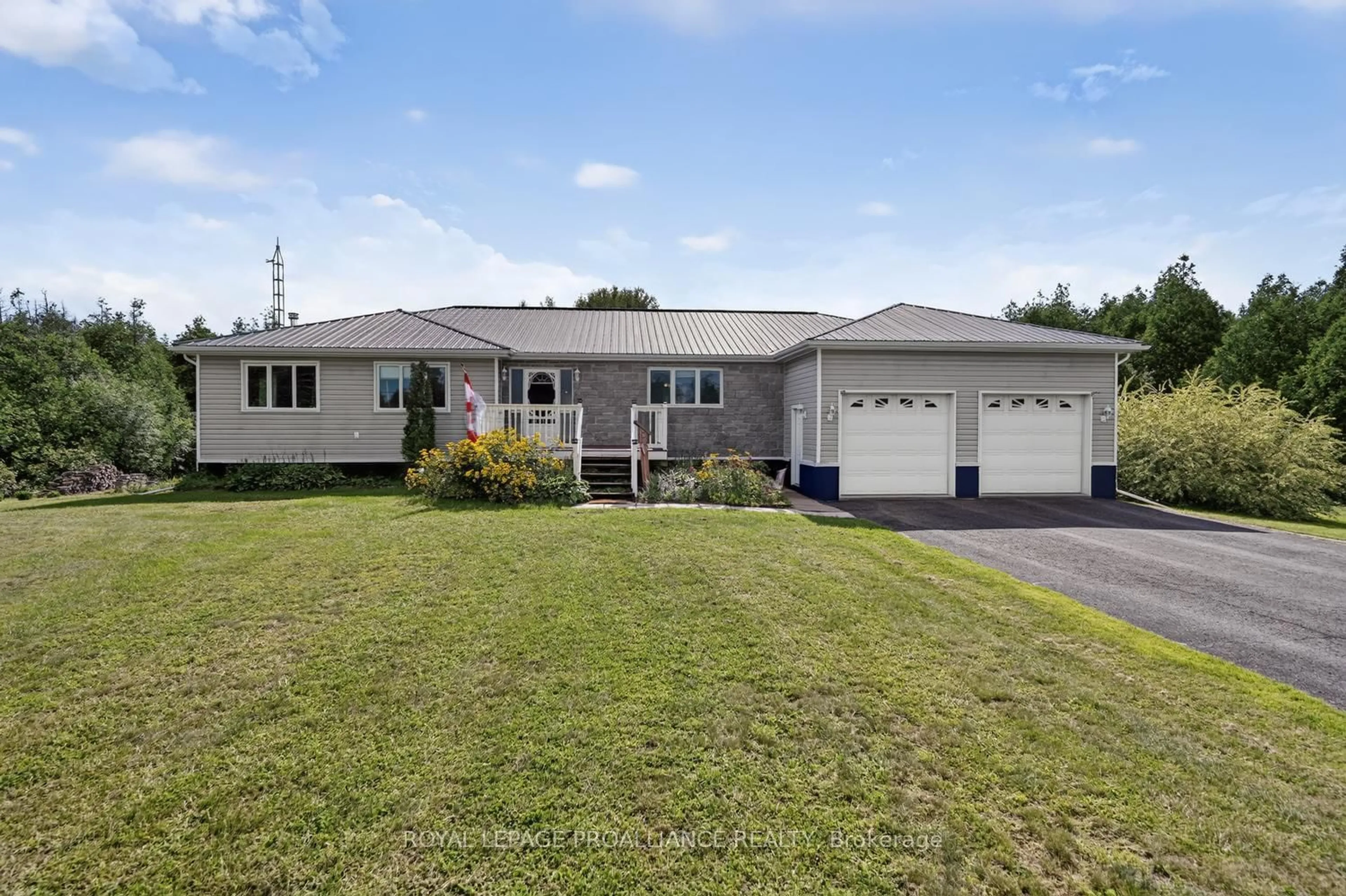 Home with vinyl exterior material, street for 10250 County Road 15 Rd, Augusta Ontario K0G 1R0