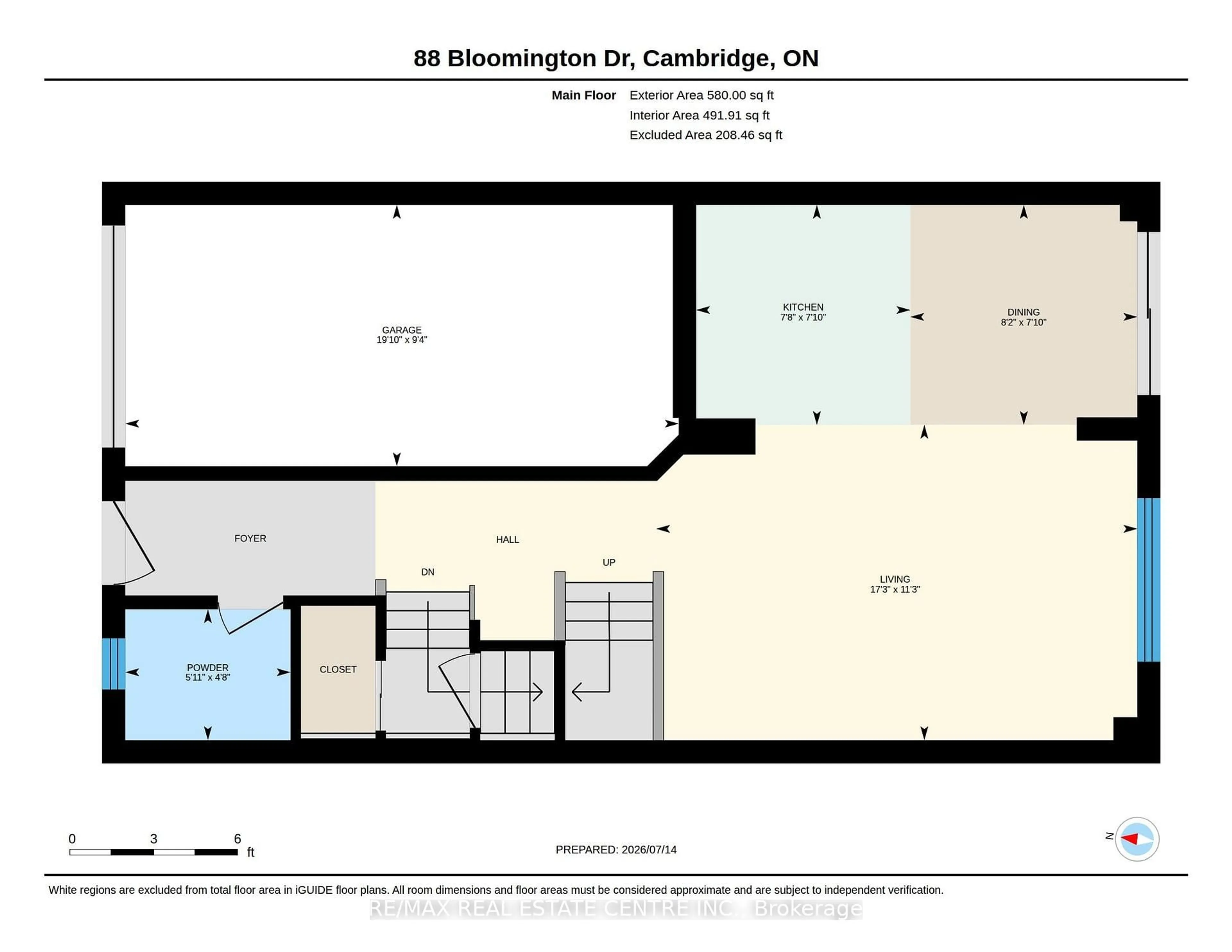 Floor plan for 88 Bloomington Dr, Cambridge Ontario N1P 1J5